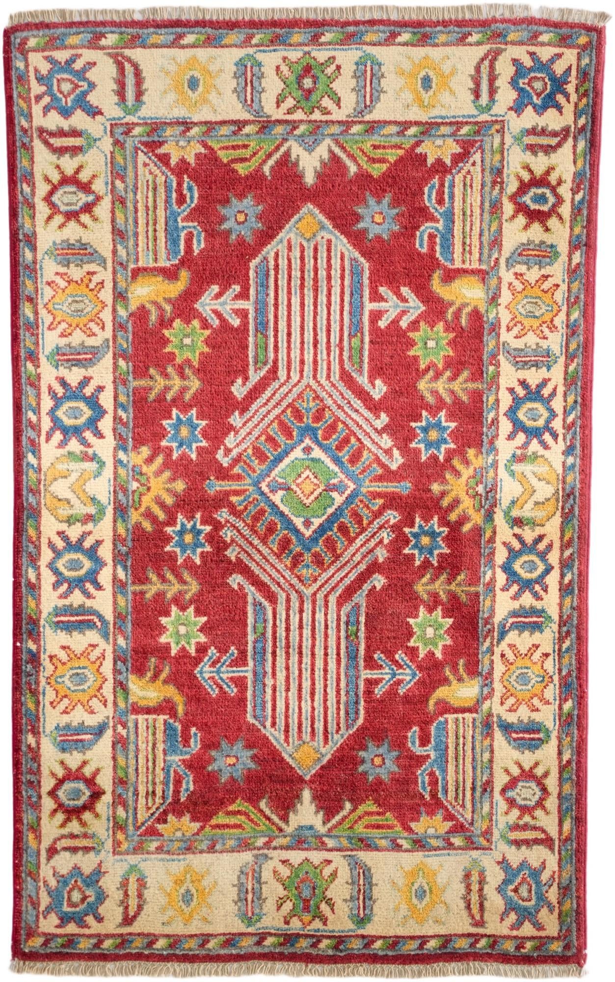 2' 7 x 4' 2 Hand Knotted Kazak Rug