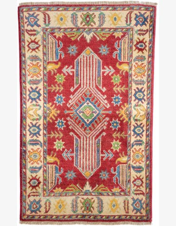 2' 7 x 4' 2 Hand Knotted Kazak Rug