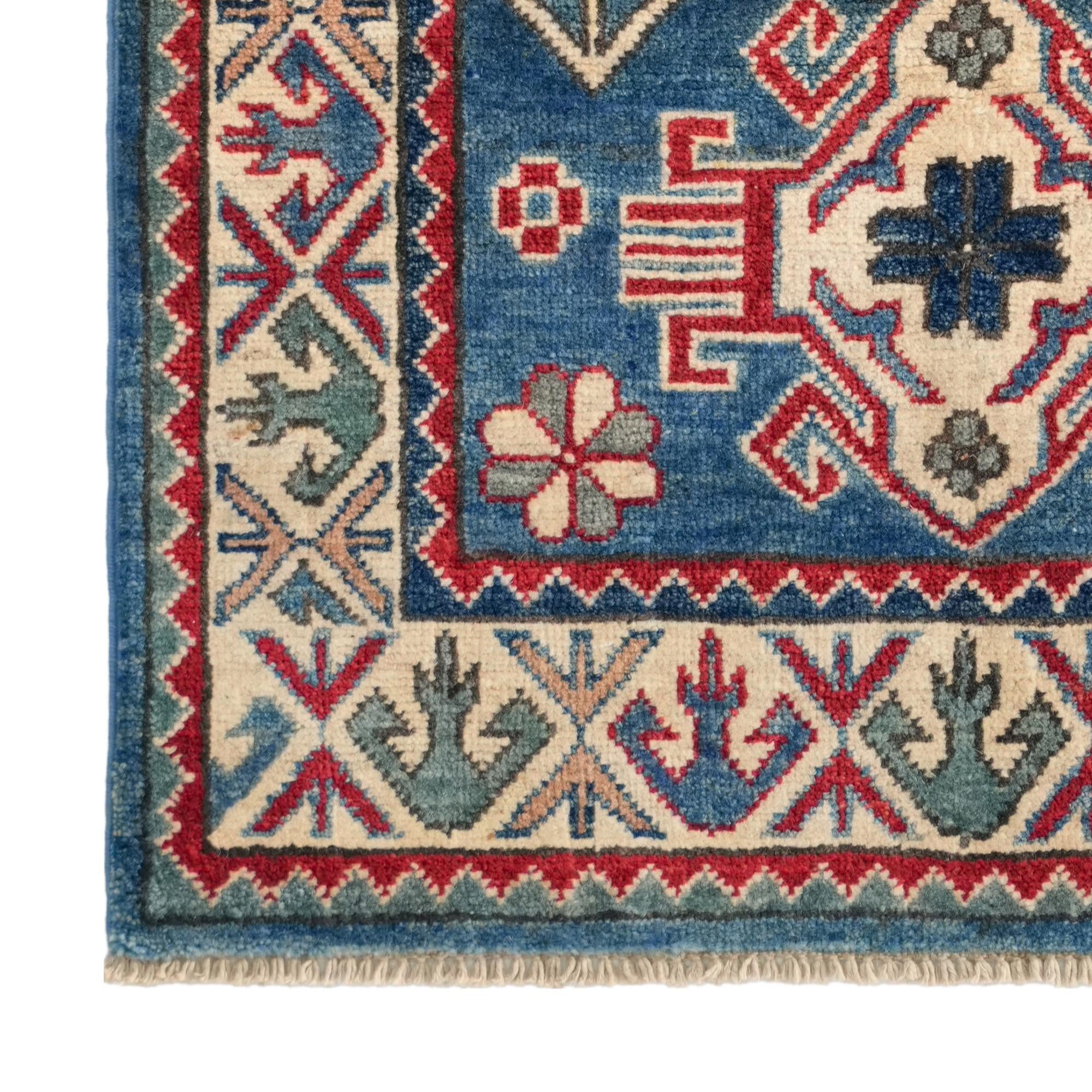 2' 7 x 4' 2 Hand Knotted Kazak Rug