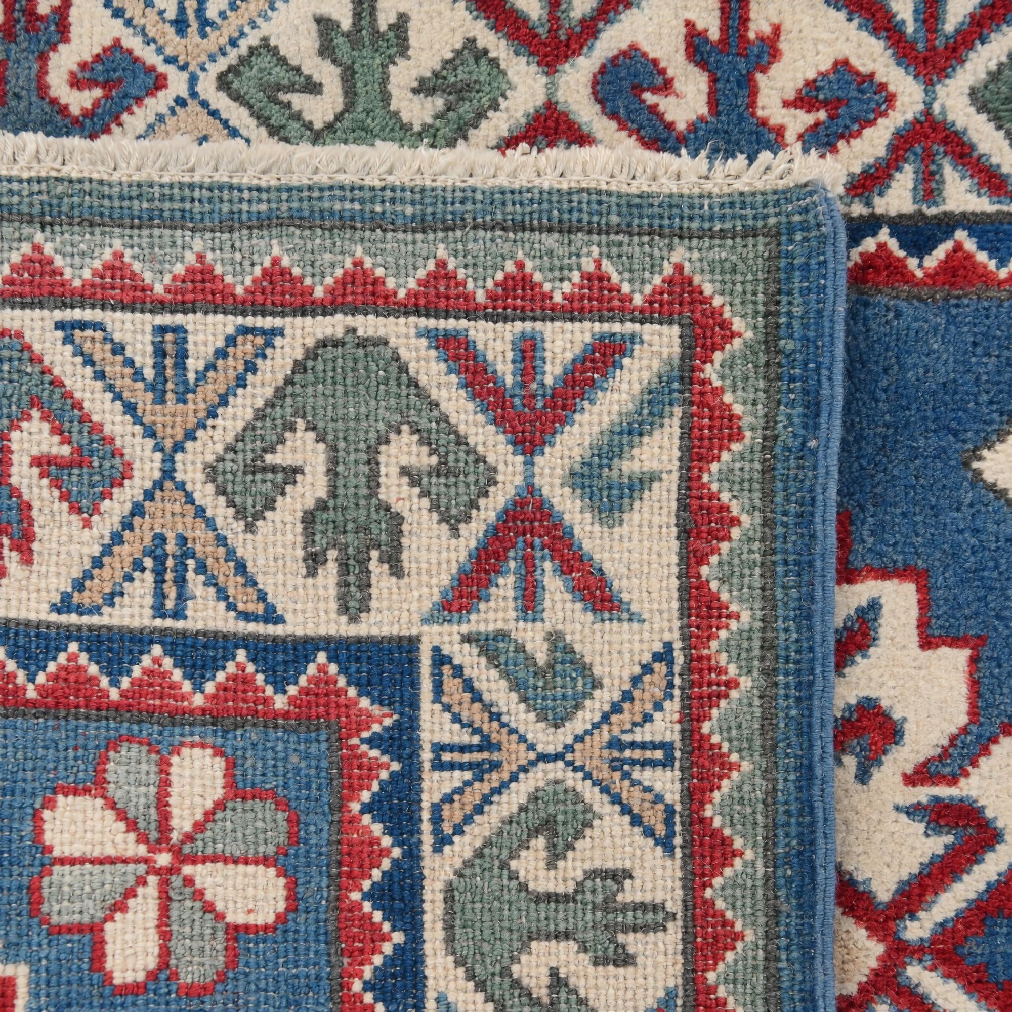 80cm x 125cm anudado a mano Kazak Alfombra