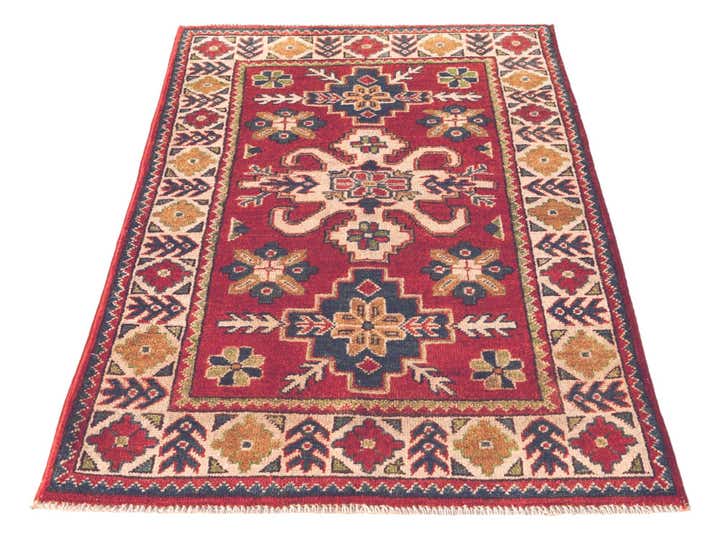2' 7 x 4' Hand Knotted Kazak Rug