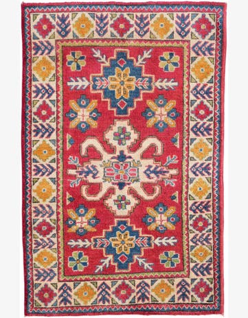 2' 7 x 4' Hand Knotted Kazak Rug