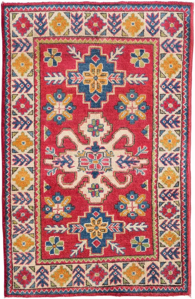 2' 7 x 4' Hand Knotted Kazak Rug