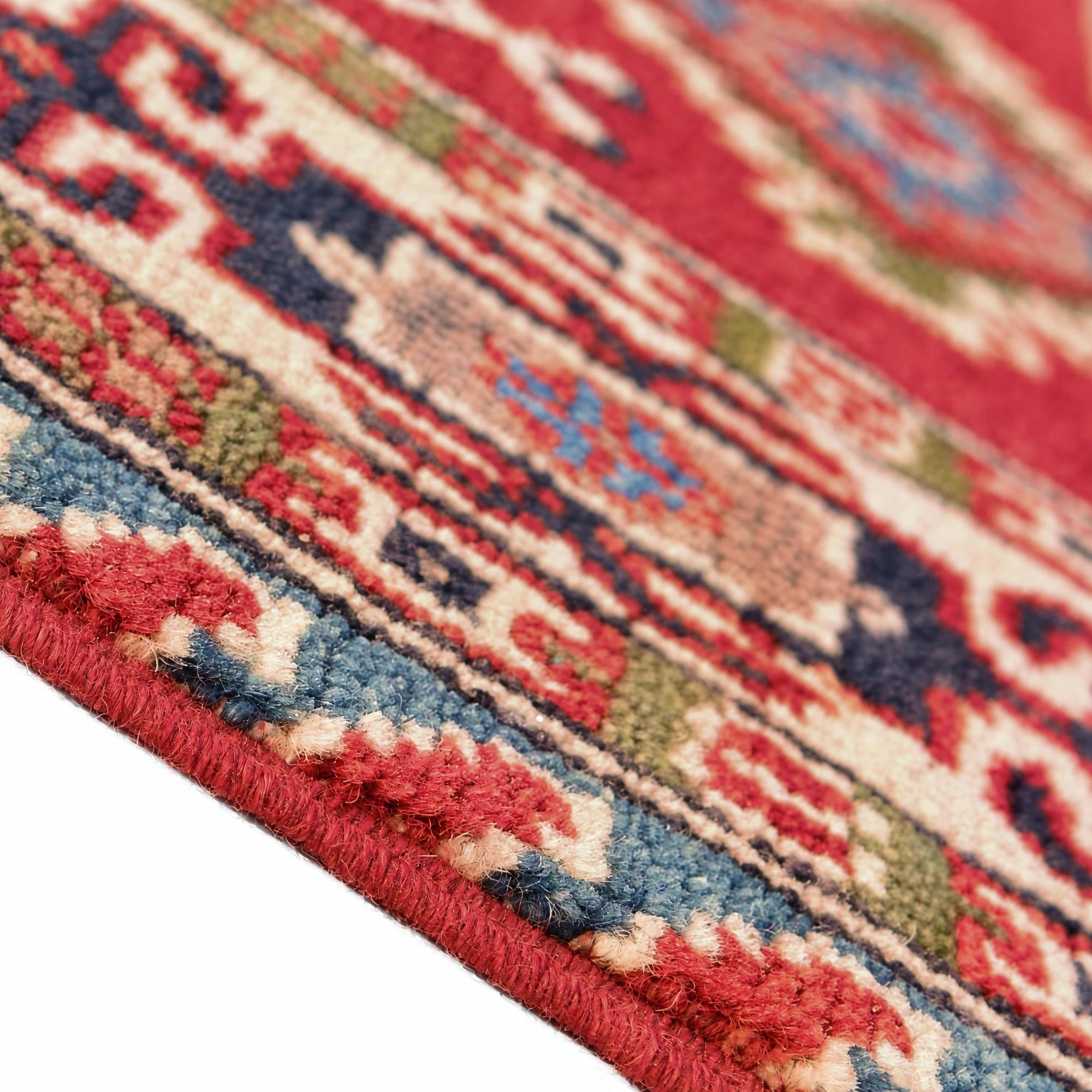 100cm x 145cm Hand Knotted Kazak Rug