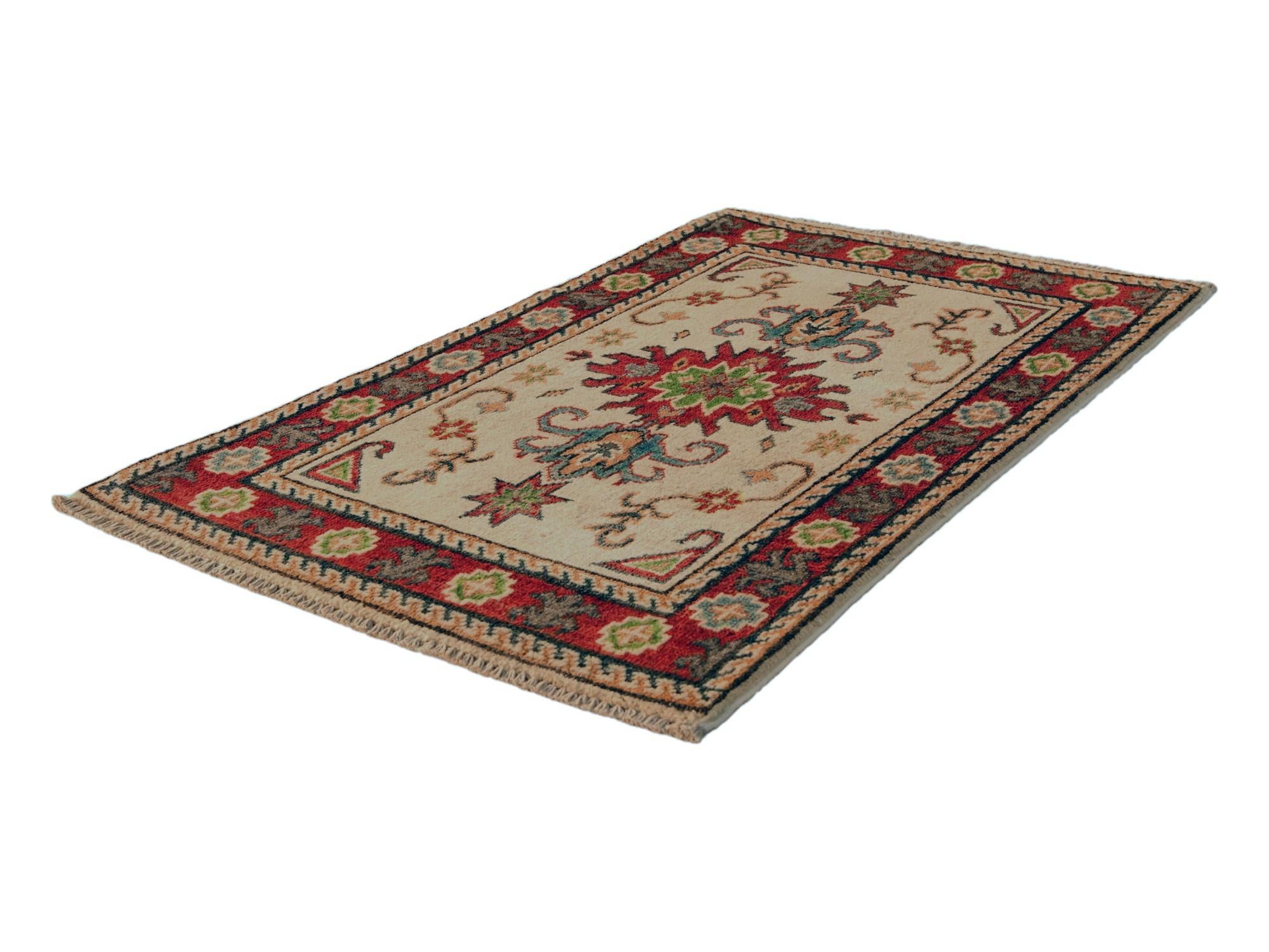 1' 11 x 3' 2 Hand Knotted Kazak Rug
