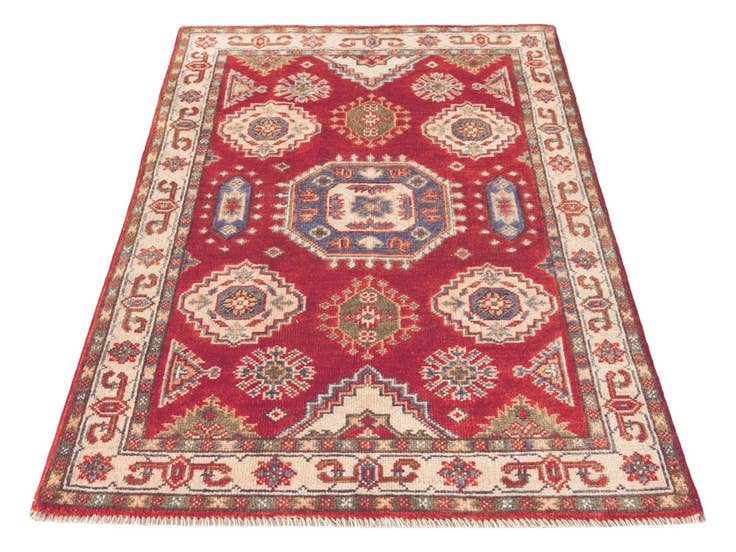 Detail image of 2' 7 x 4' 3 Hand Knotted Kazak Rug