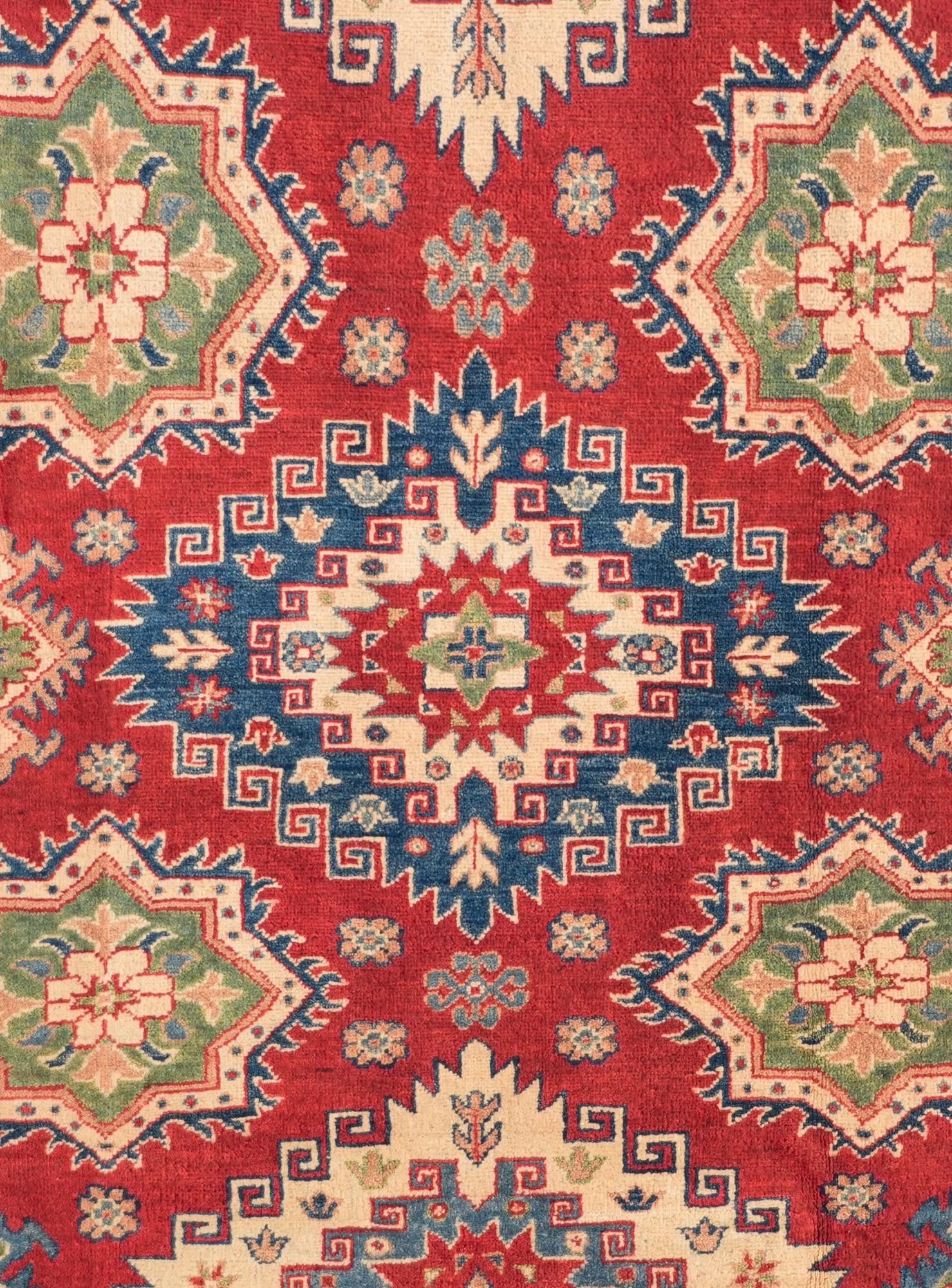 6' 6 x 9' 9 Hand Knotted Kazak Rug