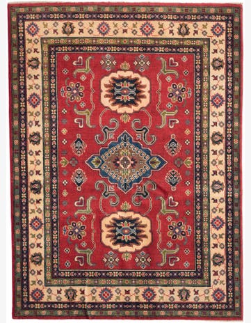 5' x 6' 9 Hand Knotted Kazak Rug