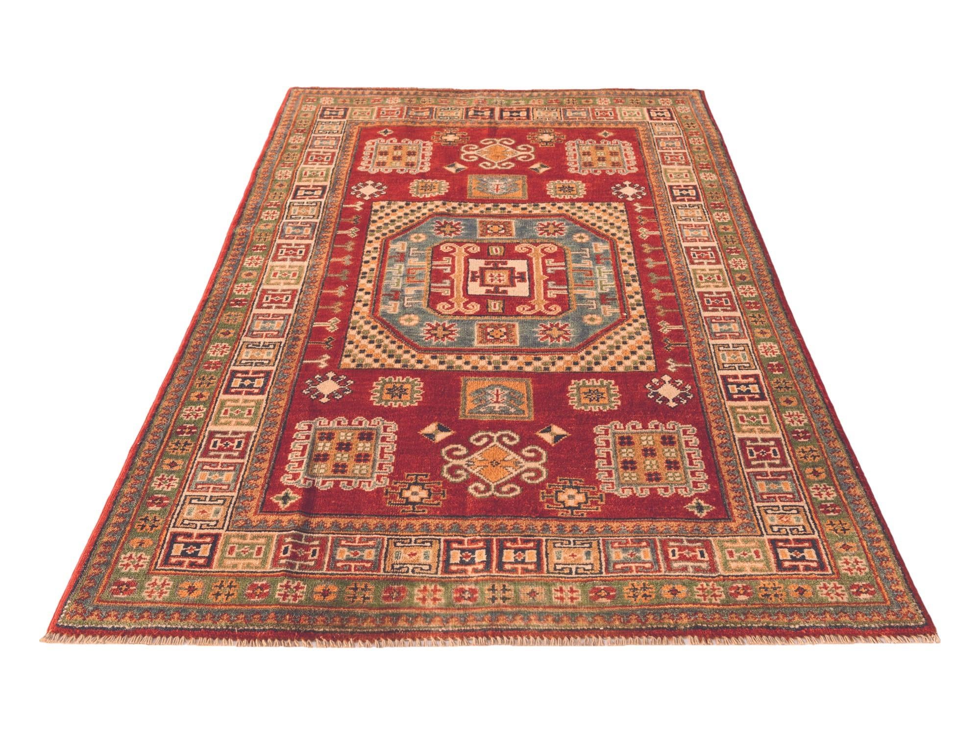 3' 8 x 6' Hand Knotted Kazak Rug