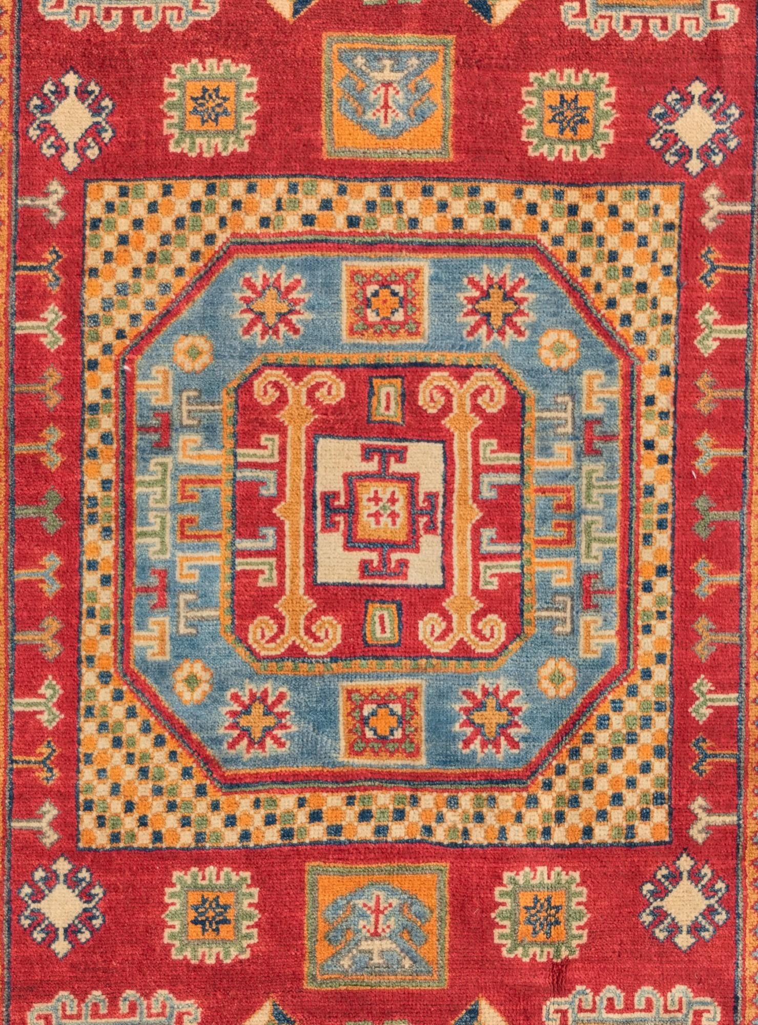 3' 8 x 6' Hand Knotted Kazak Rug