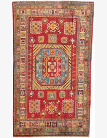 3' 8 x 6' Hand Knotted Kazak Rug