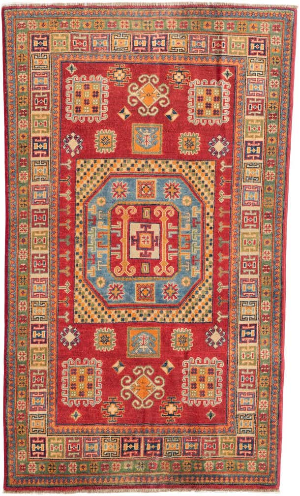 3' 8 x 6' Hand Knotted Kazak Rug