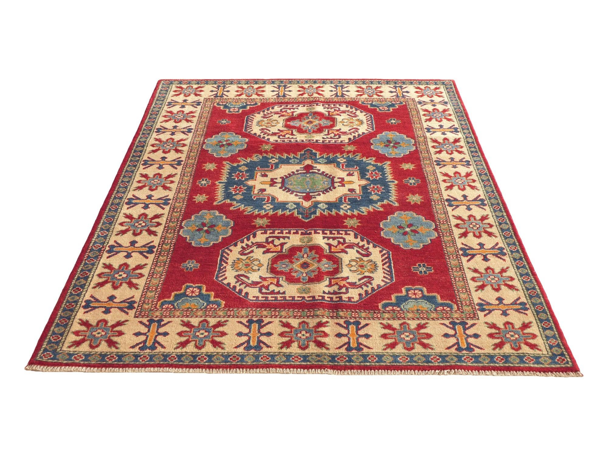 150cm x 215cm Hand Knotted Kazak Rug