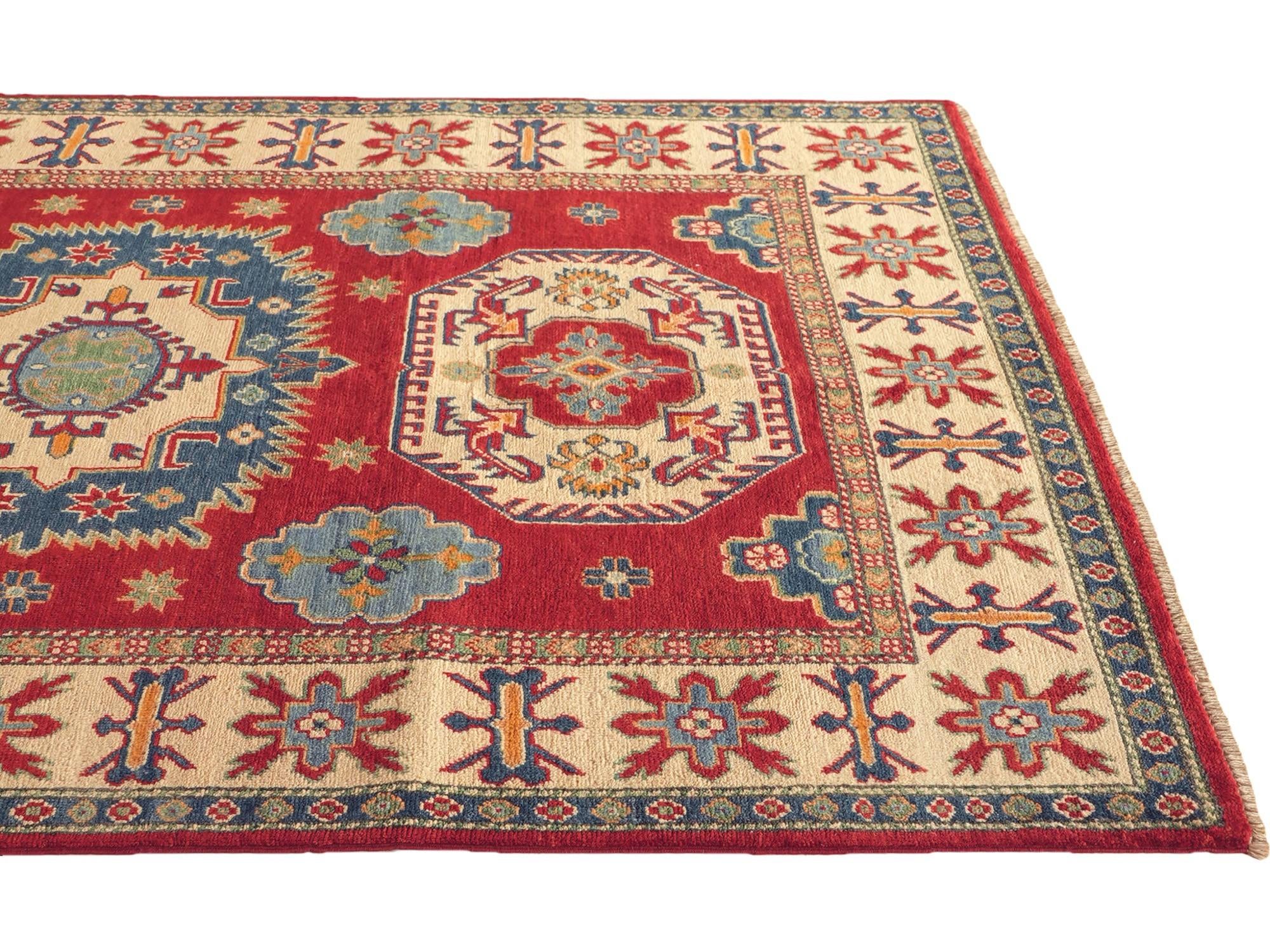 150cm x 215cm Hand Knotted Kazak Rug