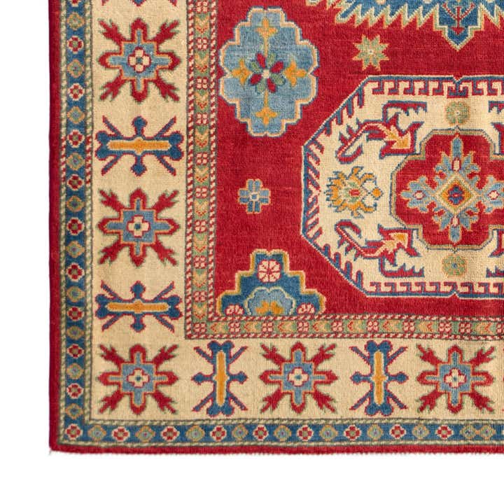 4' 11 x 7' Hand Knotted Kazak Rug
