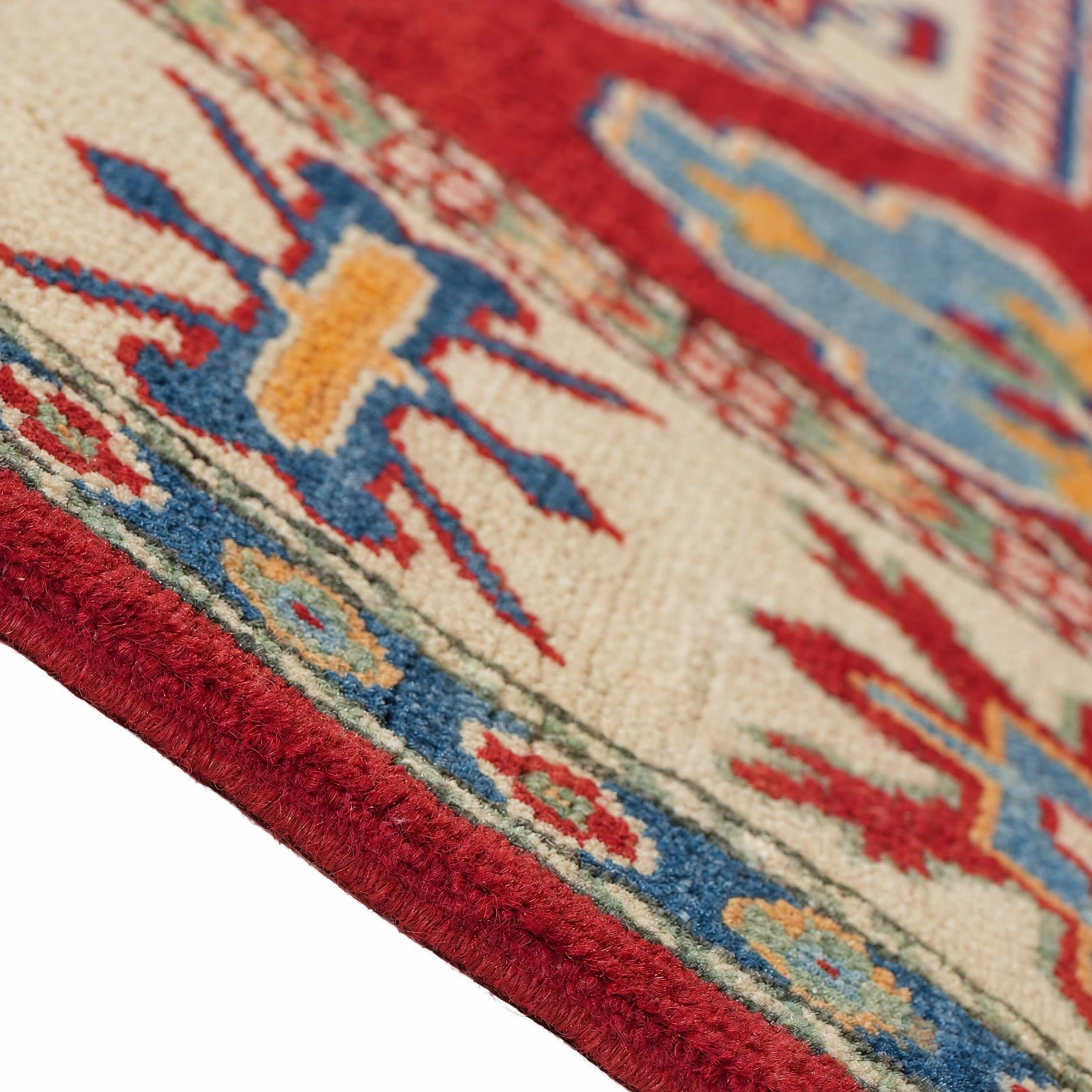 150cm x 215cm Hand Knotted Kazak Rug