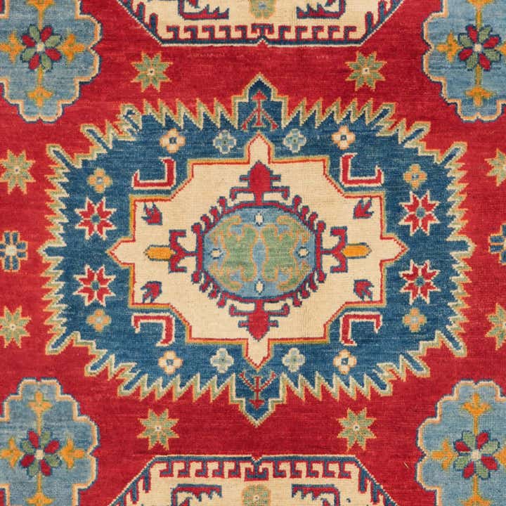 4' 11 x 7' Hand Knotted Kazak Rug
