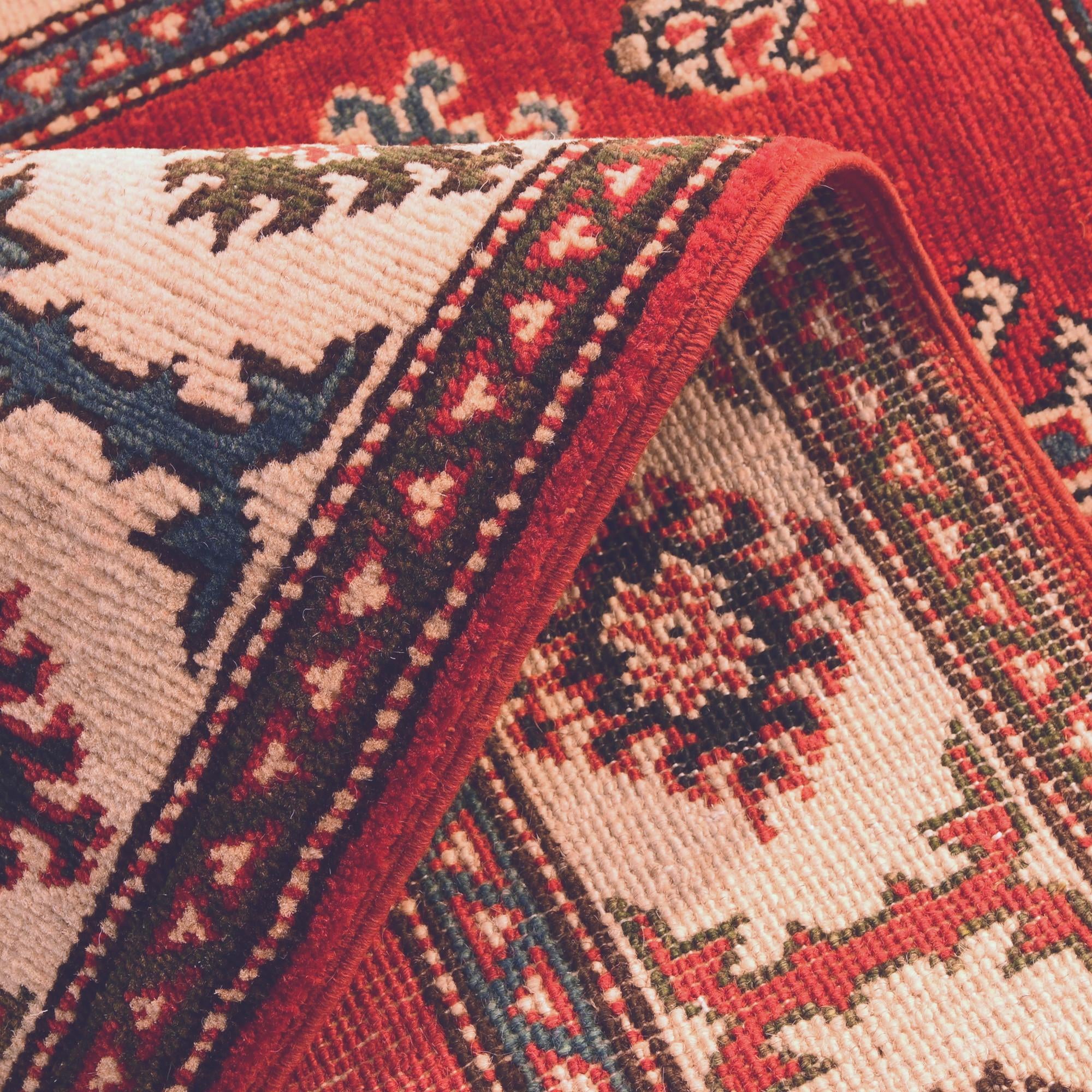 2' 7 x 4' Hand Knotted Kazak Rug