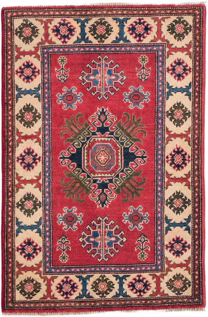 2' 7 x 4' Hand Knotted Kazak Rug