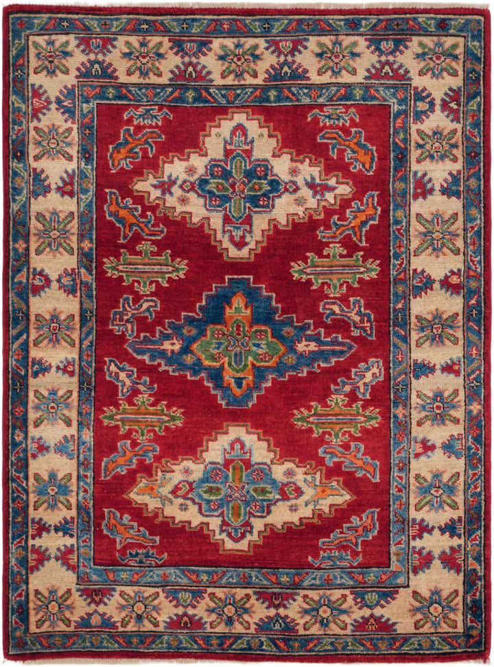 3' 5 x 4' 8 Hand Knotted Kazak Rug
