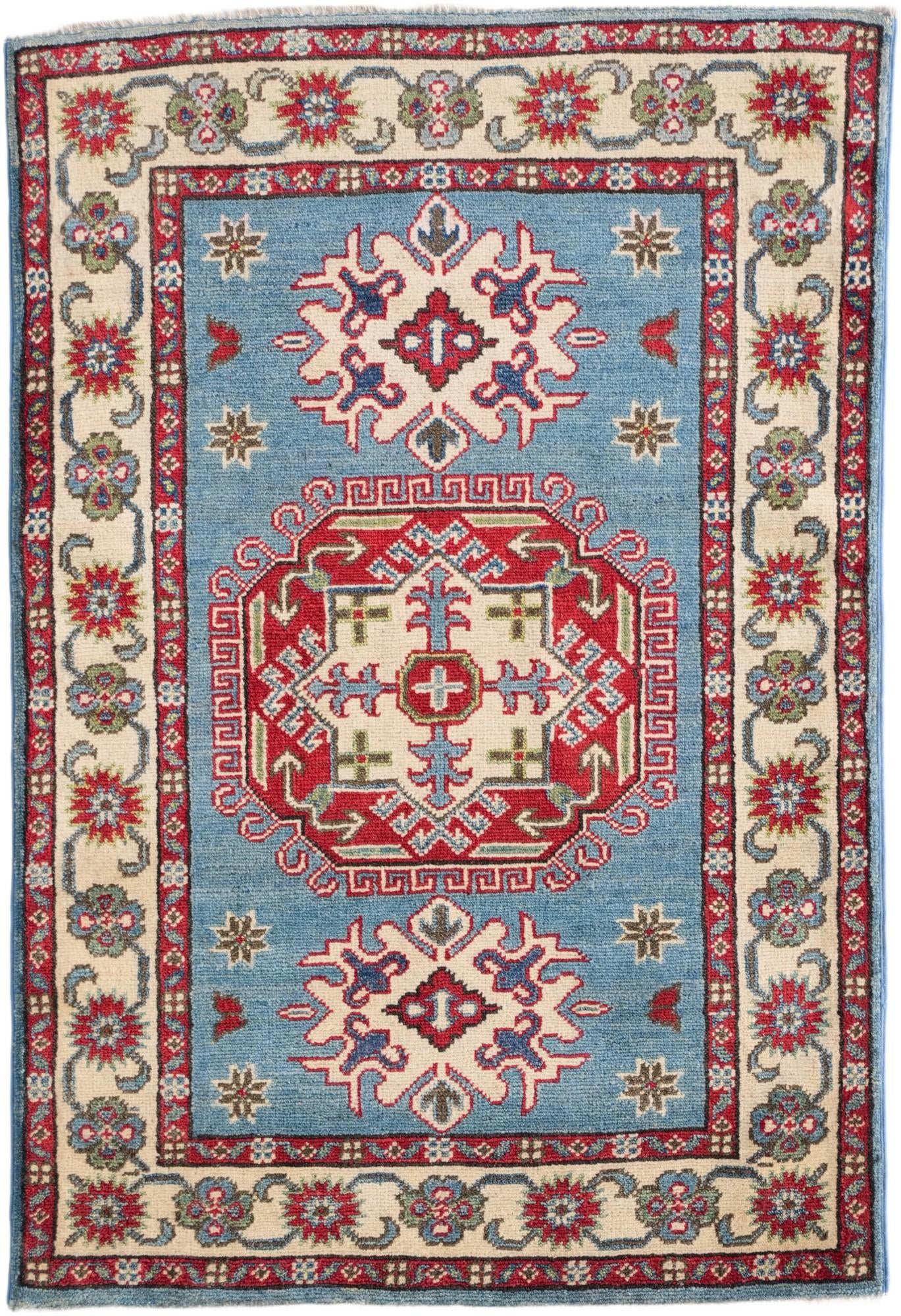 2' 9 x 4' Hand Knotted Kazak Rug