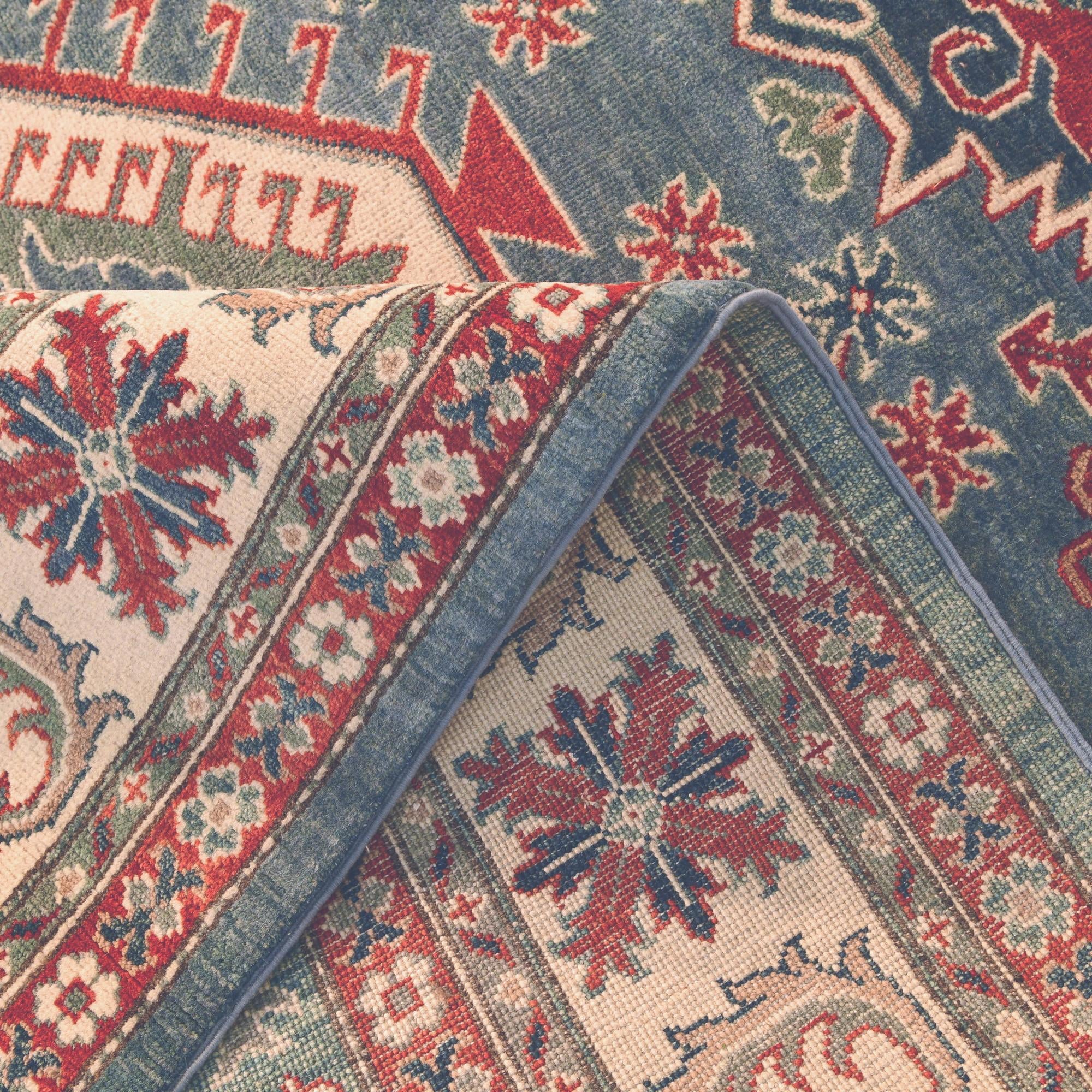 6' 3 x 8' 10 Hand Knotted Kazak Rug