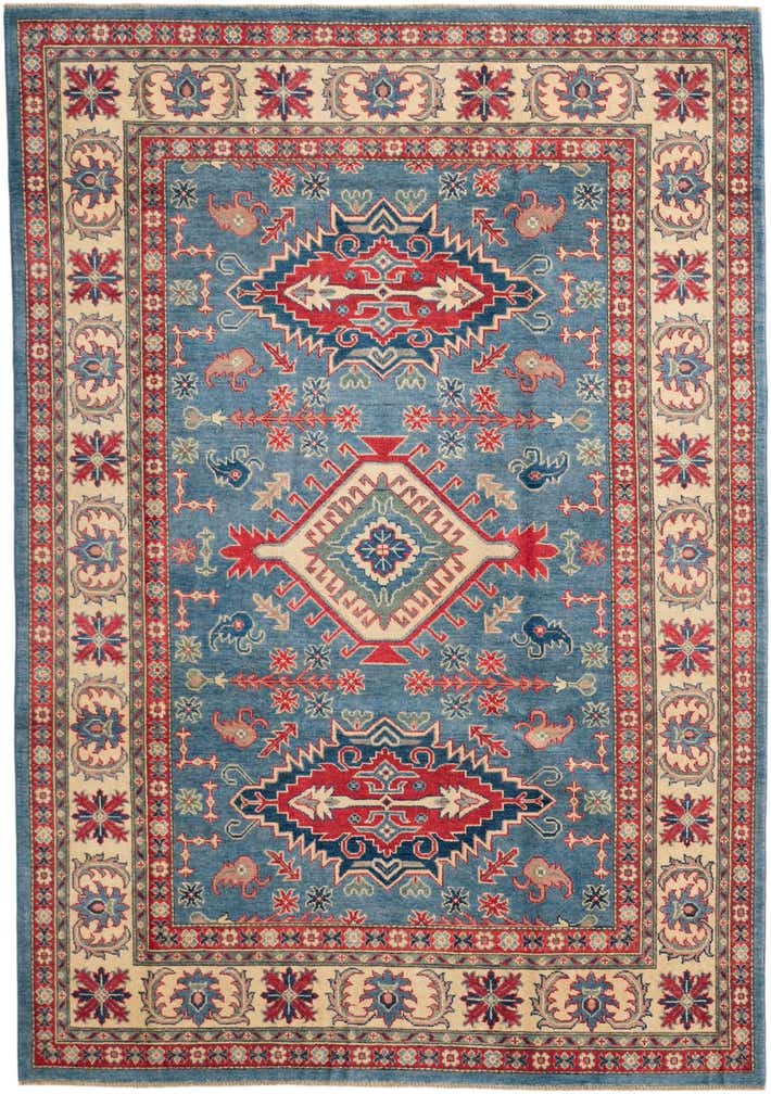 6' 3 x 8' 10 Hand Knotted Kazak Rug