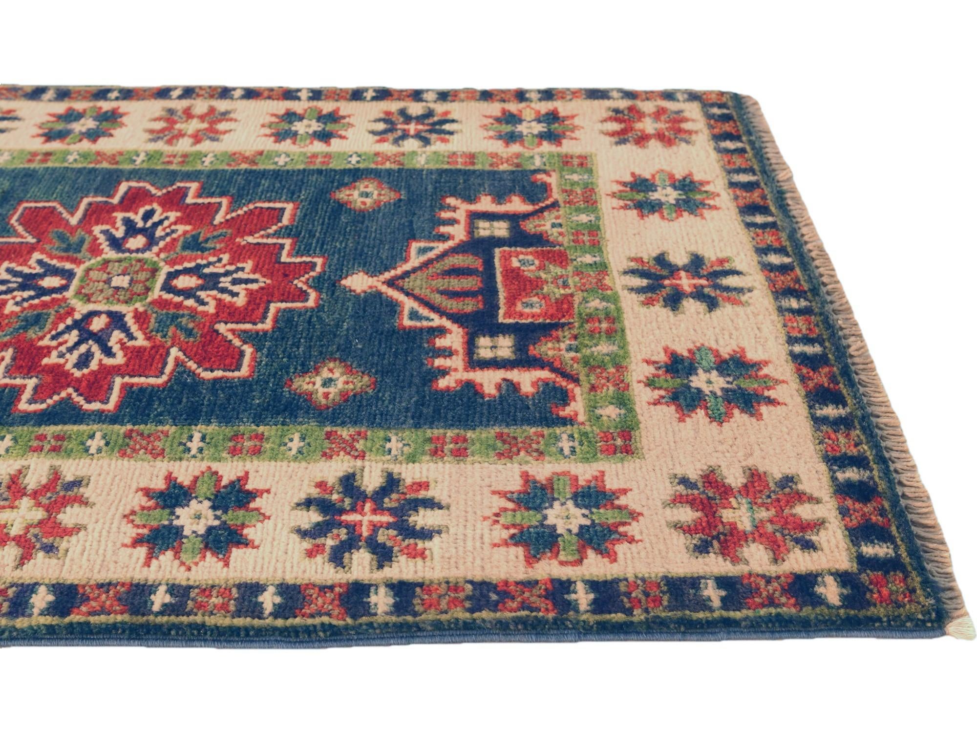 2' x 3' Hand Knotted Kazak Rug