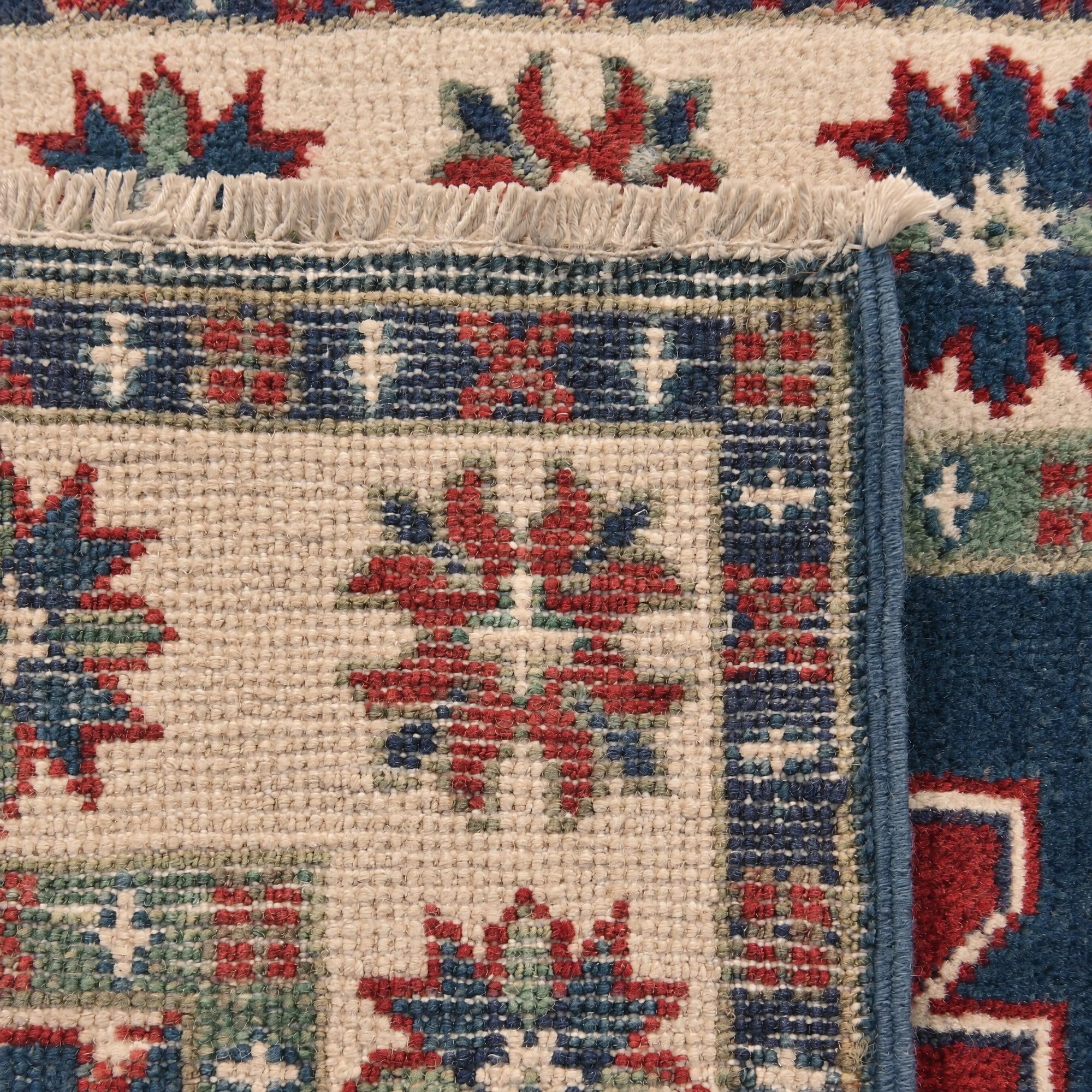 60cm x 90cm Handgeknüpft Kazak Teppich