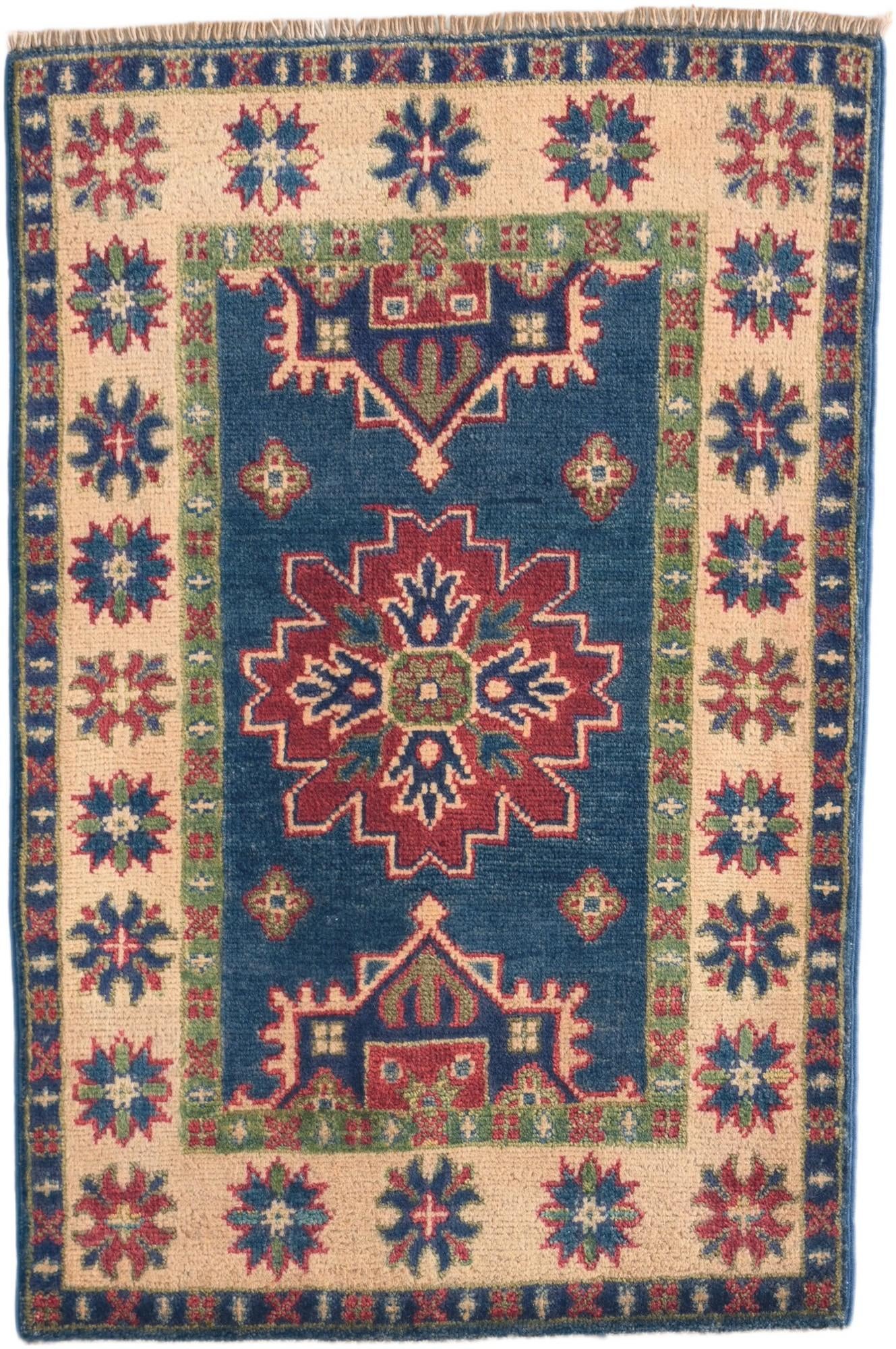 2' x 3' Hand Knotted Kazak Rug
