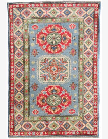 2' 9 x 4' Hand Knotted Kazak Rug