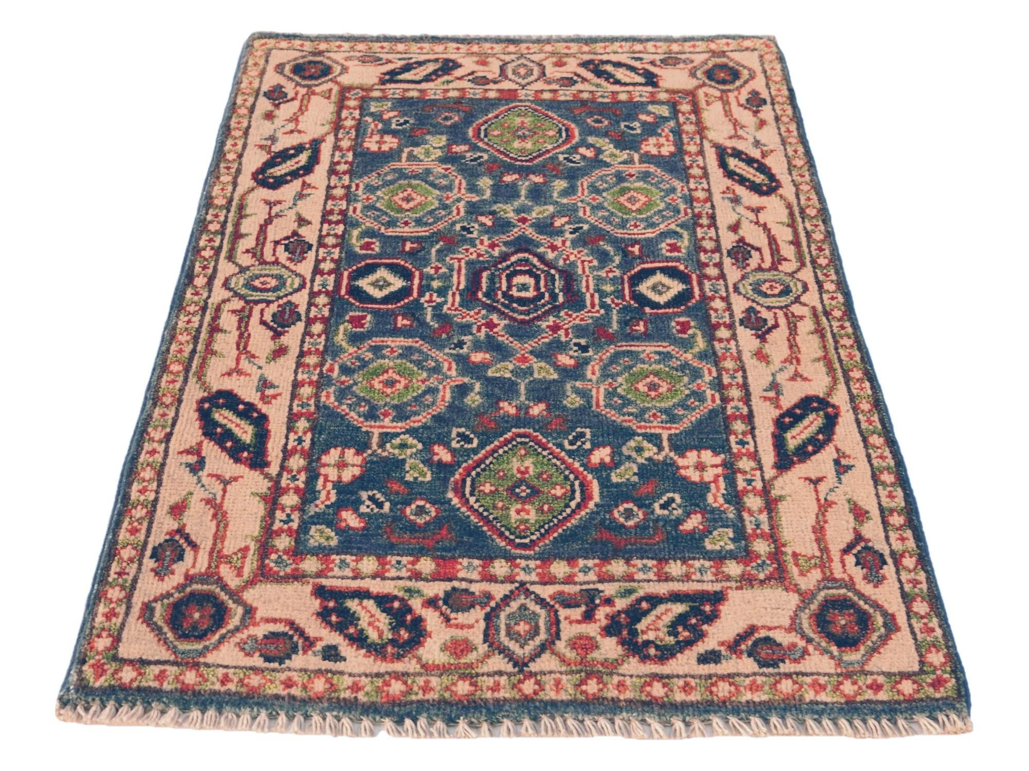 2' x 3' 1 Hand Knotted Kazak Rug