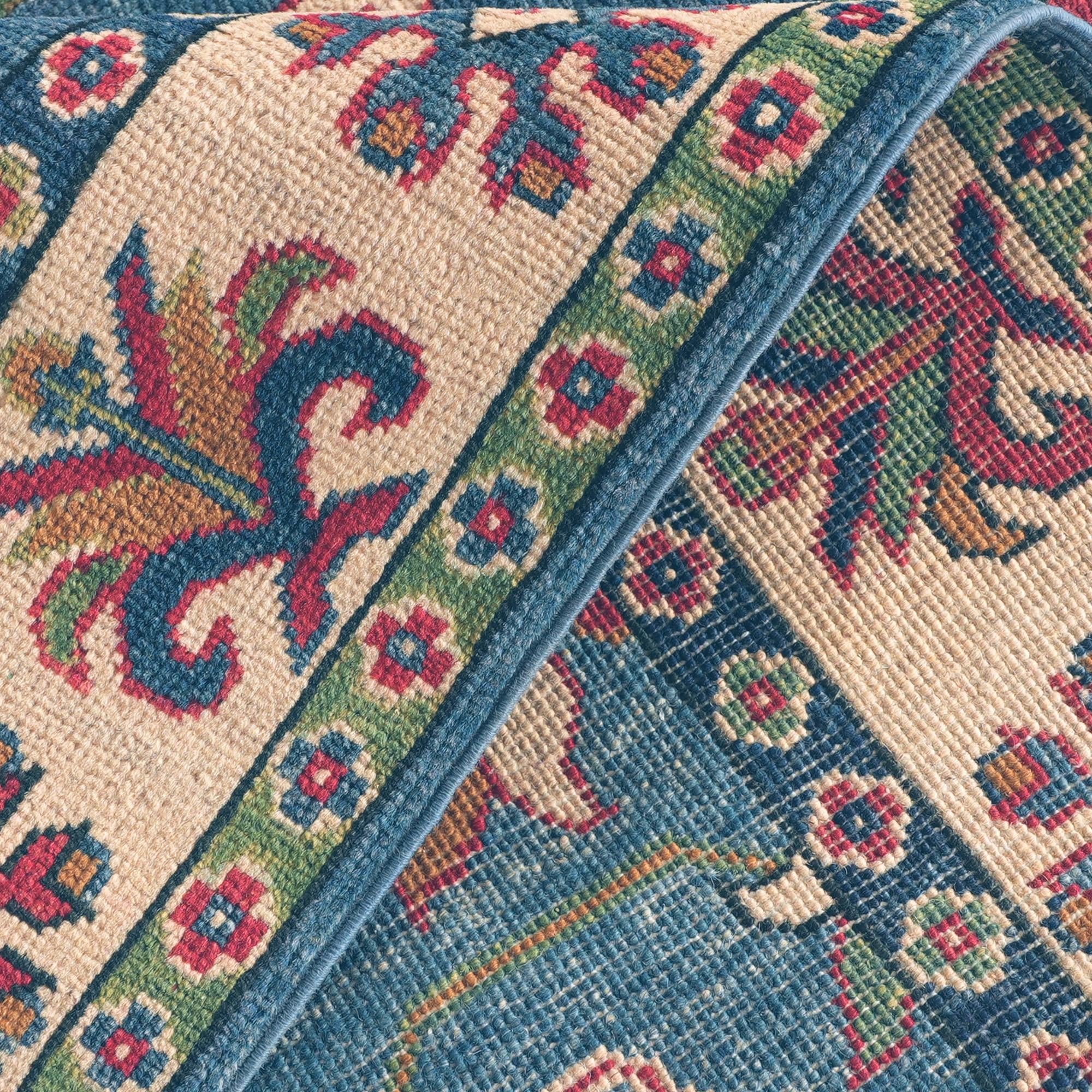 Detail image 8 of 10: 3' 11 x 6' Hand Knotted Kazak Rug