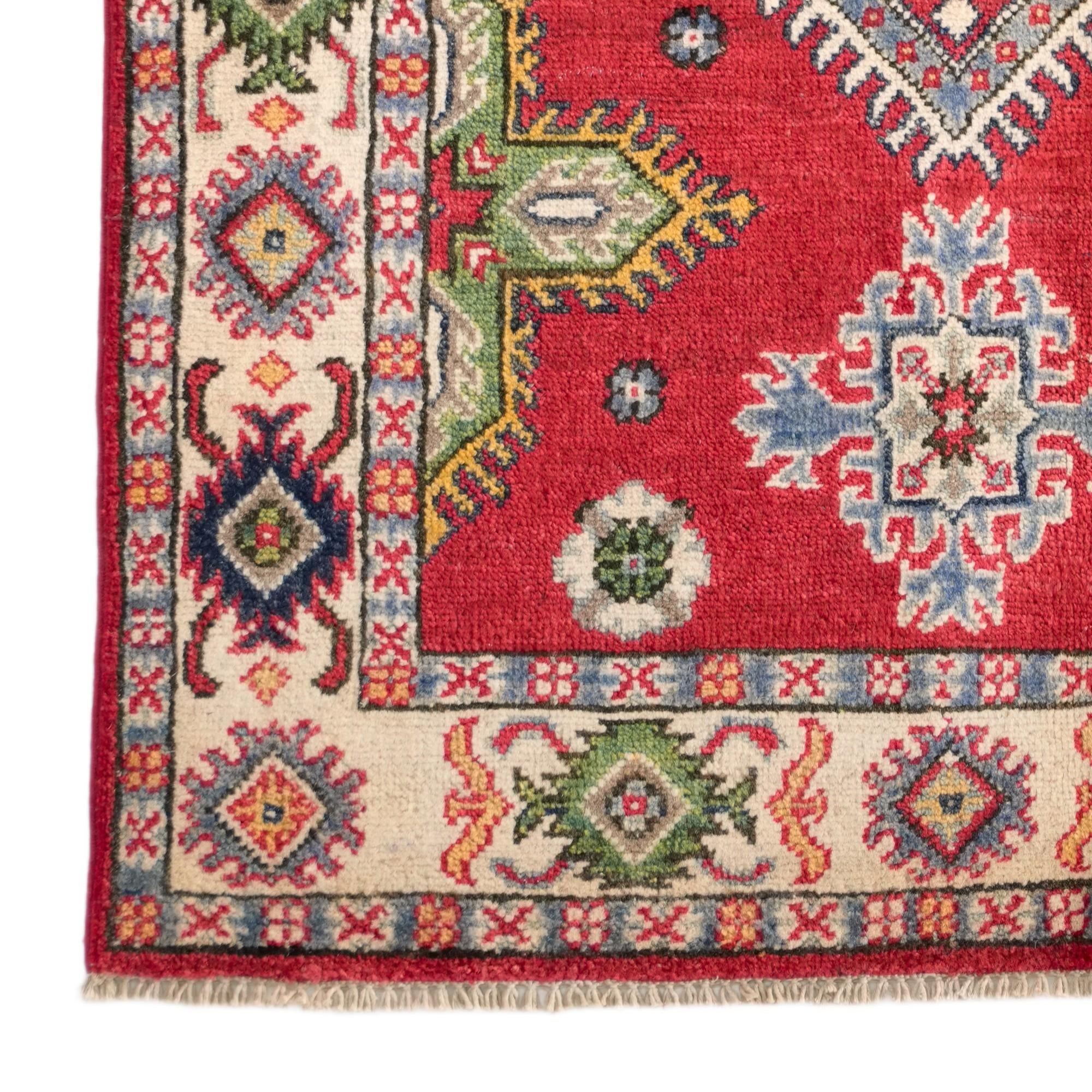 2' 10 x 4' 3 Hand Knotted Kazak Rug