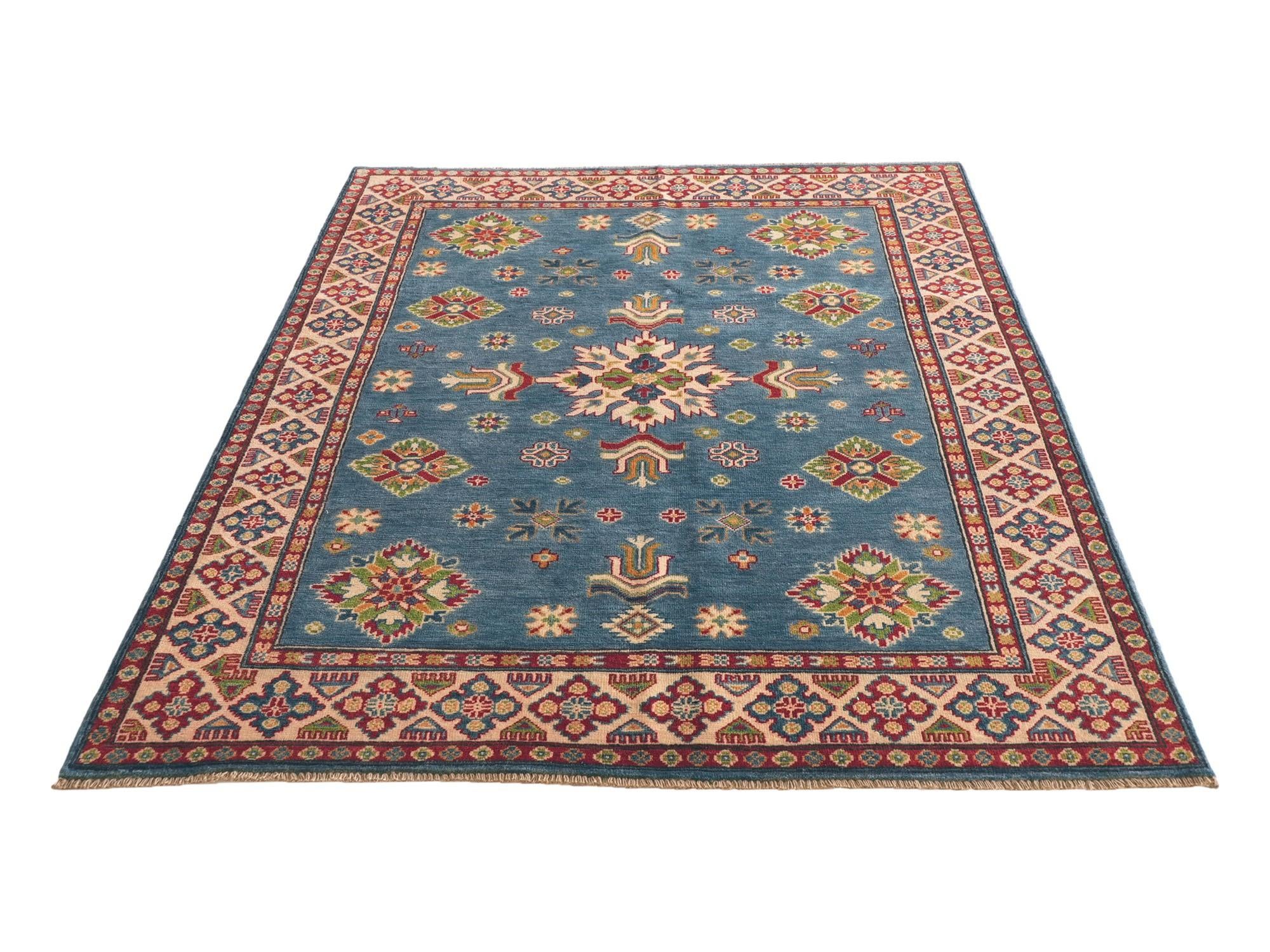 Detail image 5 of 10: 5' x 6' 6 Hand Knotted Kazak Rug