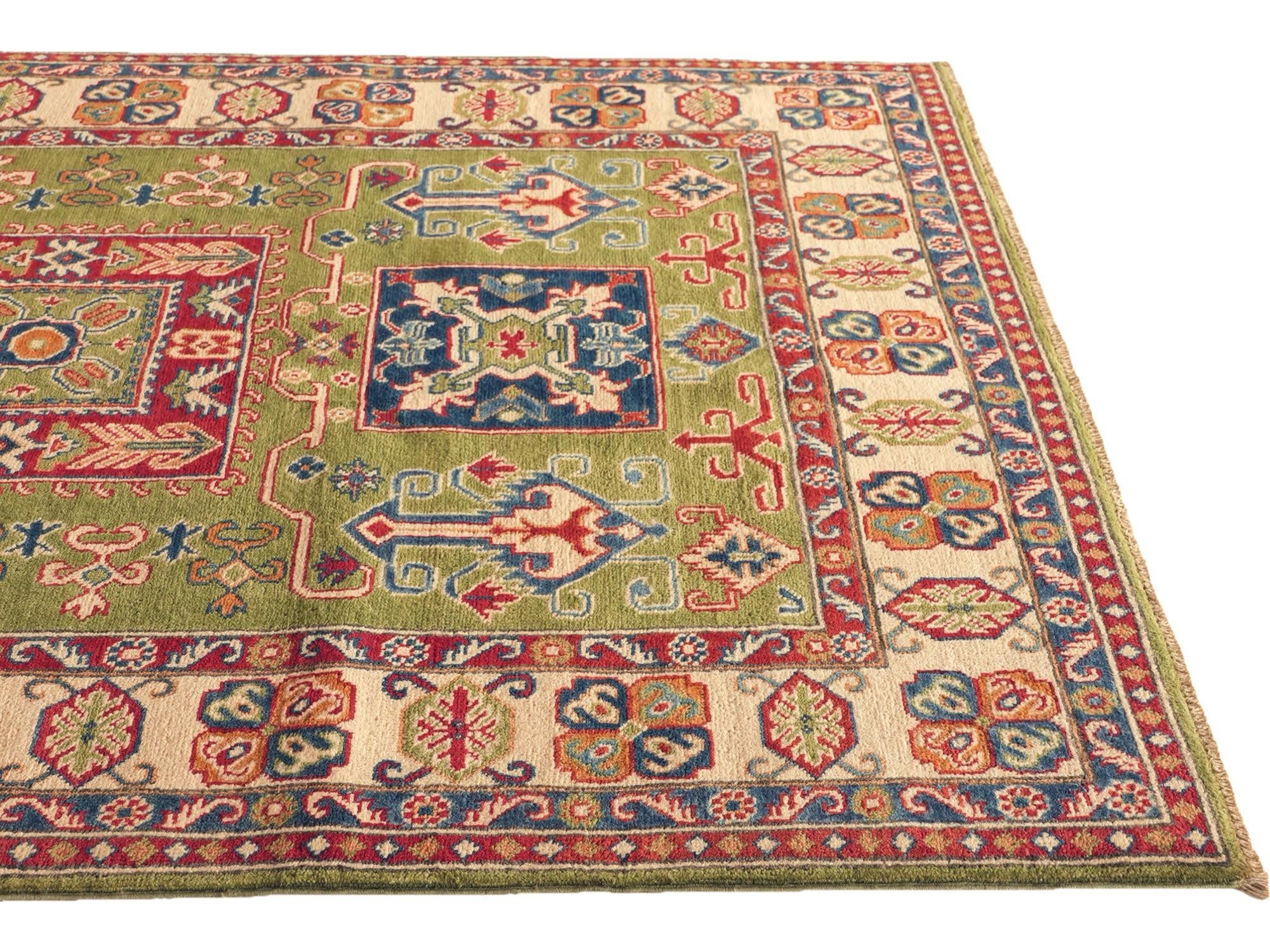 Detail image 6 of 10: 5' x 6' 9 Hand Knotted Kazak Rug