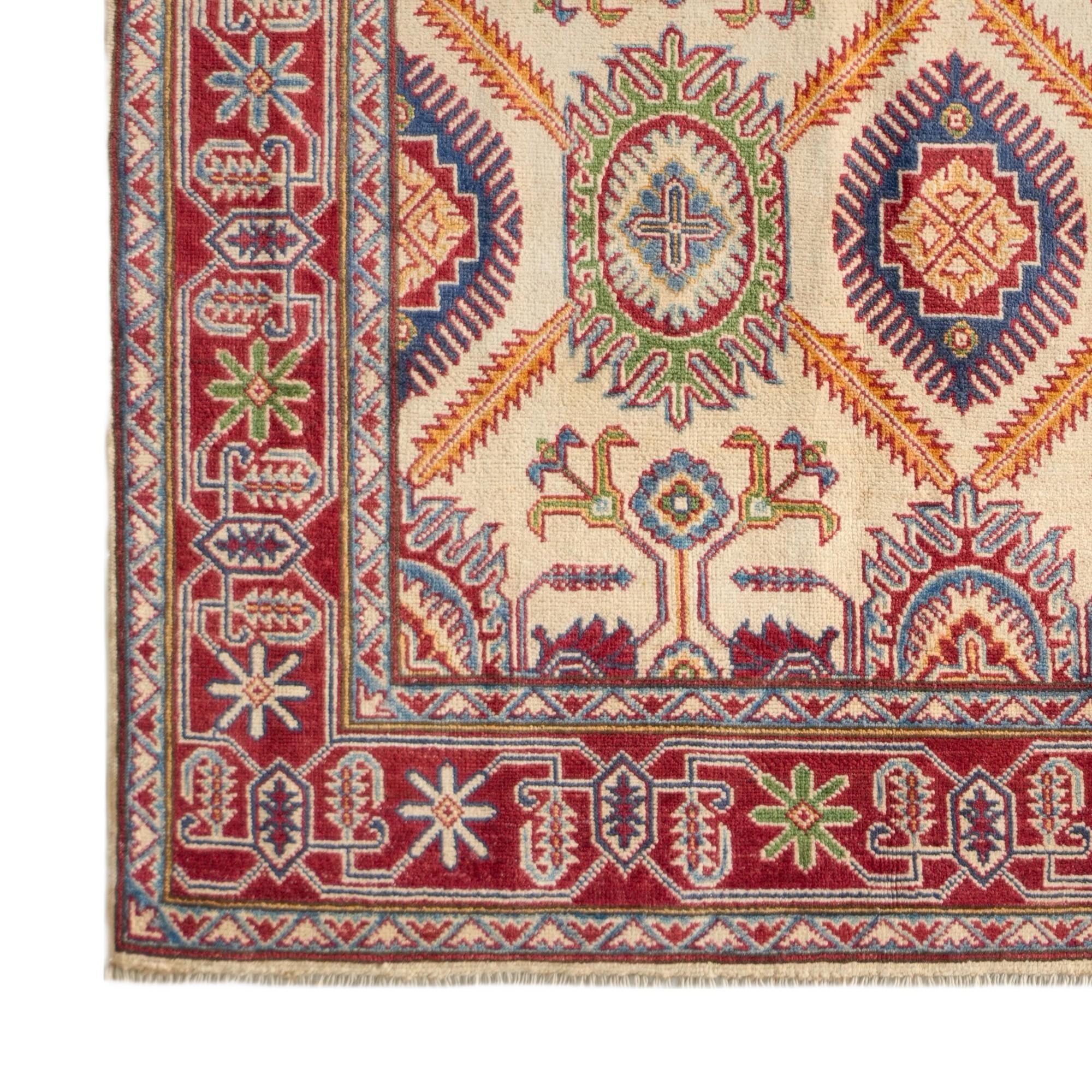 4' 11 x 6' 10 Hand Knotted Kazak Rug