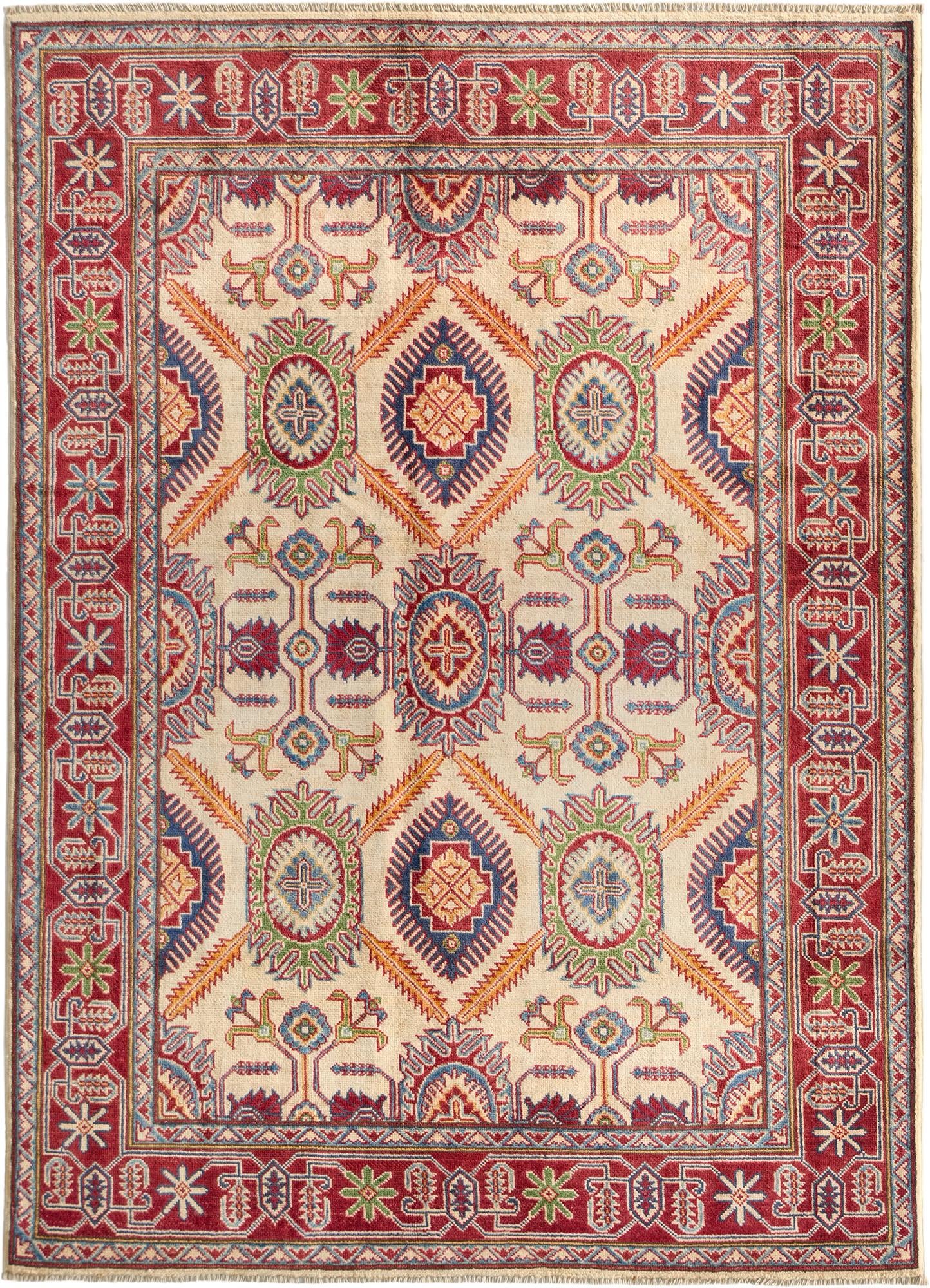 4' 11 x 6' 10 Hand Knotted Kazak Rug