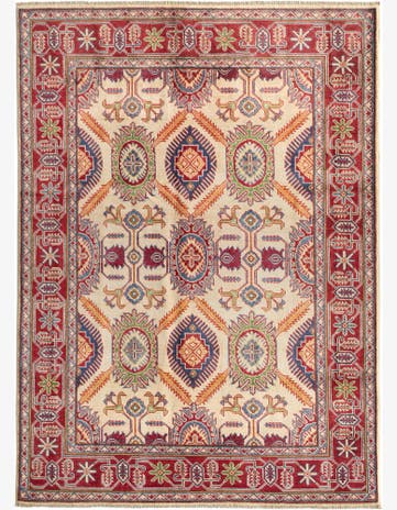 4' 11 x 6' 10 Hand Knotted Kazak Rug