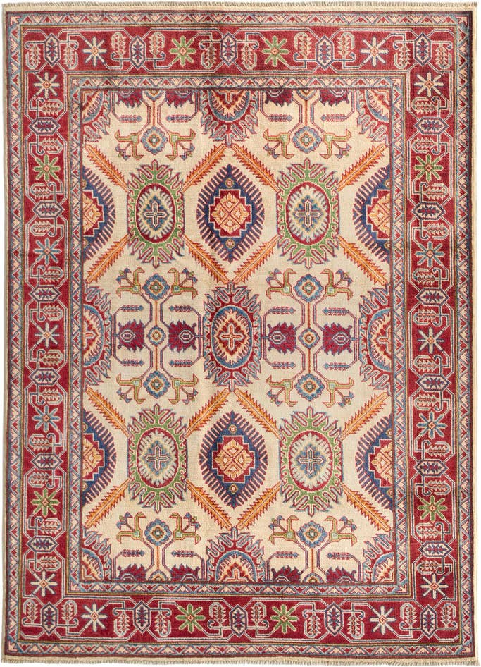 Detail image of 150cm x 210cm anudado a mano Kazak Alfombra