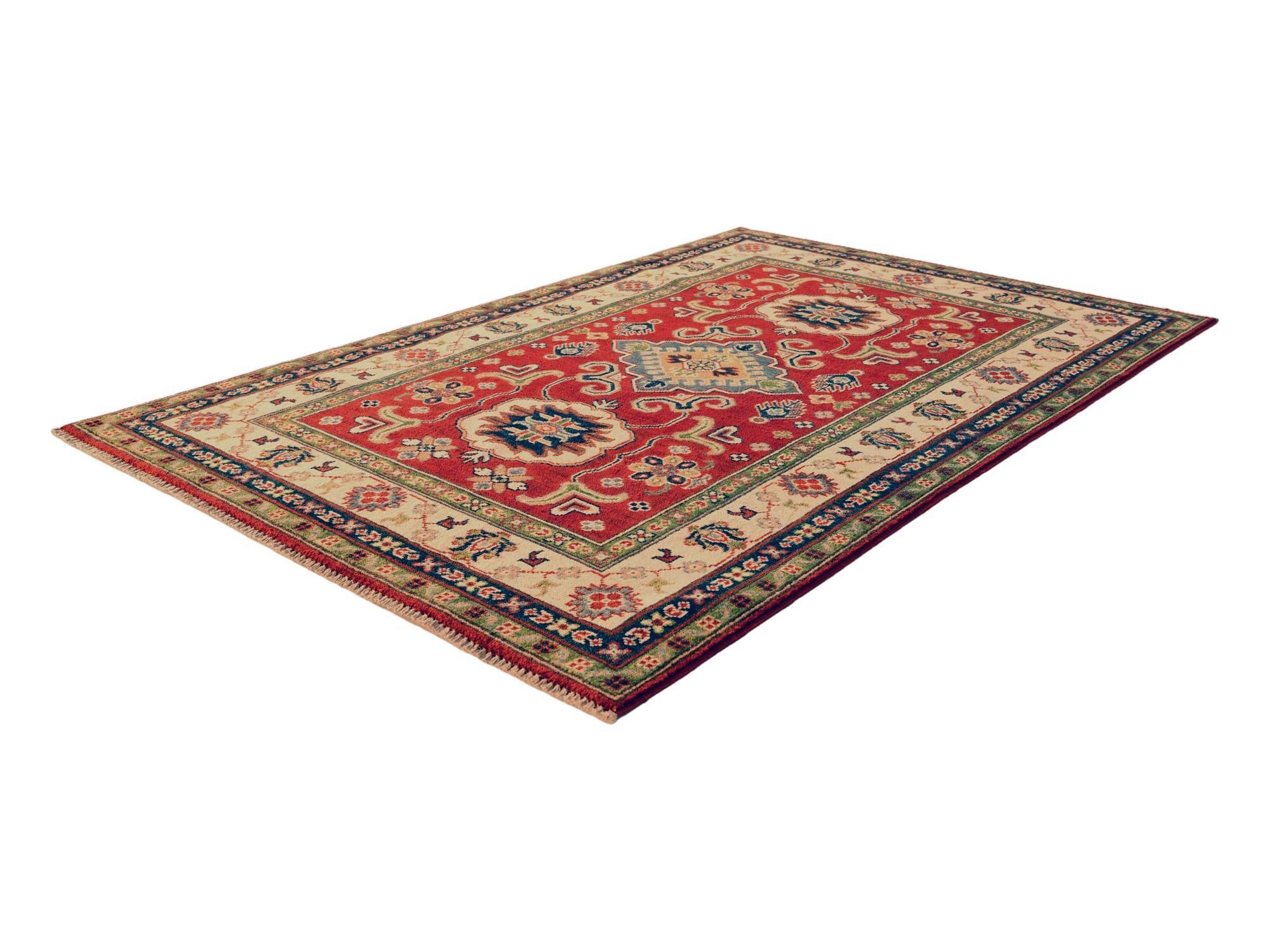 3' 11 x 6' 1 Hand Knotted Kazak Rug