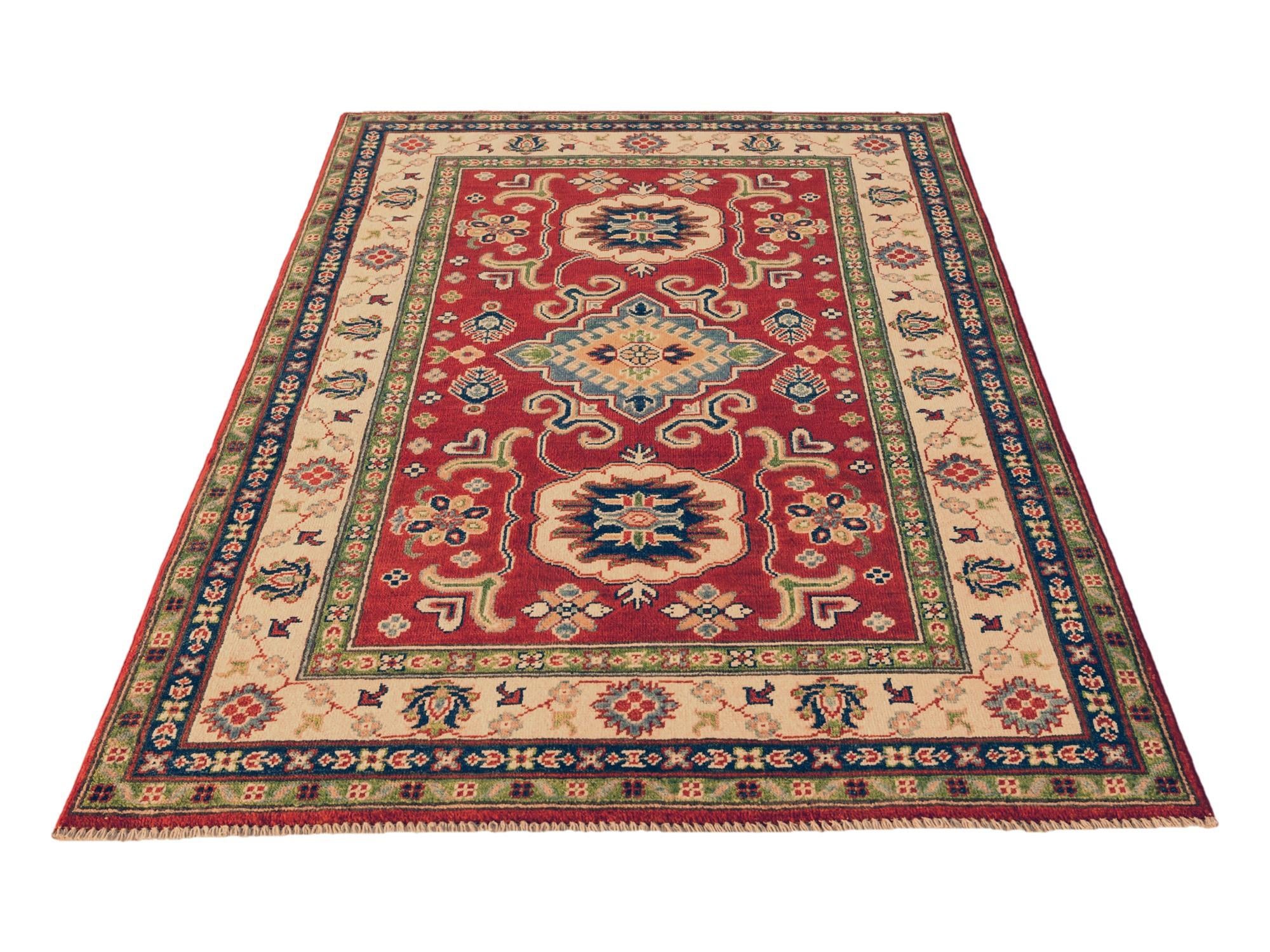 3' 11 x 6' 1 Hand Knotted Kazak Rug