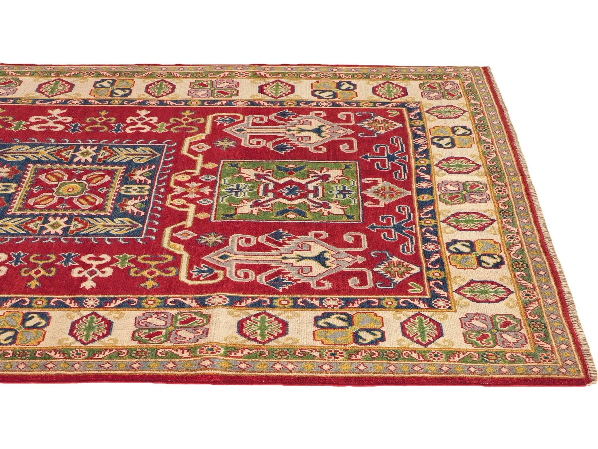 150cm x 210cm Hand Knotted Kazak Rug