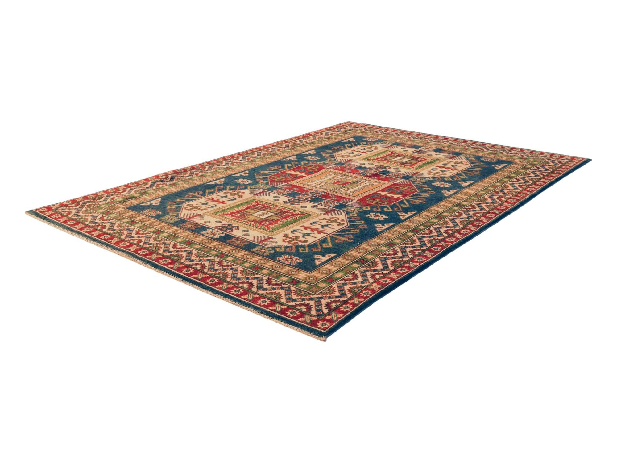4' 11 x 7' 1 Hand Knotted Kazak Rug