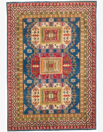 4' 11 x 7' 1 Hand Knotted Kazak Rug