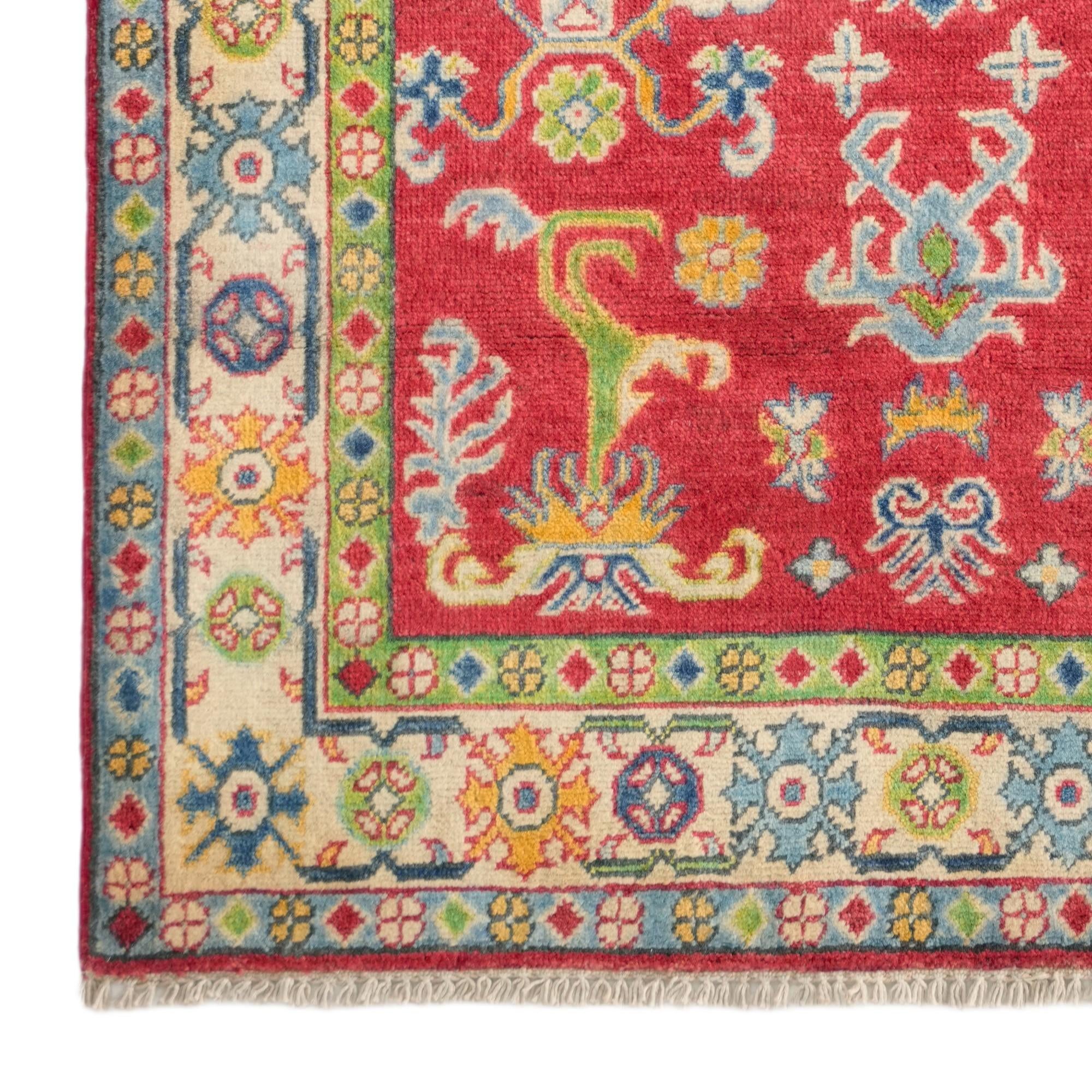 3' 5 x 5' 1 Hand Knotted Kazak Rug