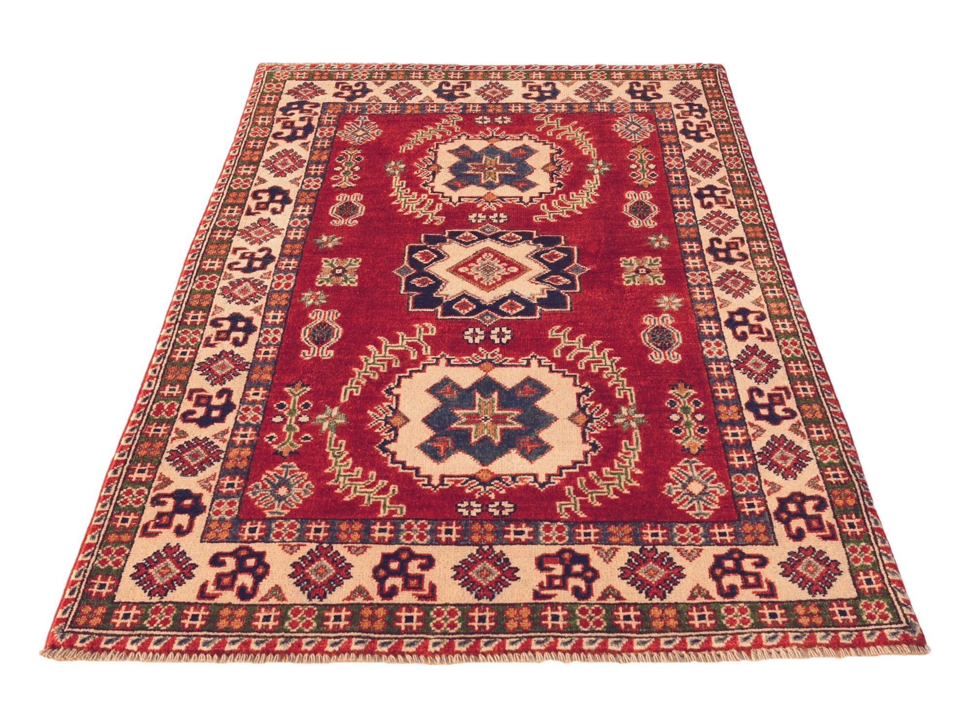 3' 4 x 5' 2 Hand Knotted Kazak Rug
