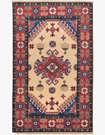 2' 7 x 4' 3 Hand Knotted Kazak Rug