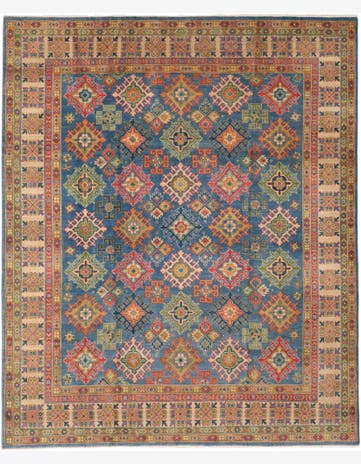 8' 1 x 9' 10 Hand Knotted Kazak Rug