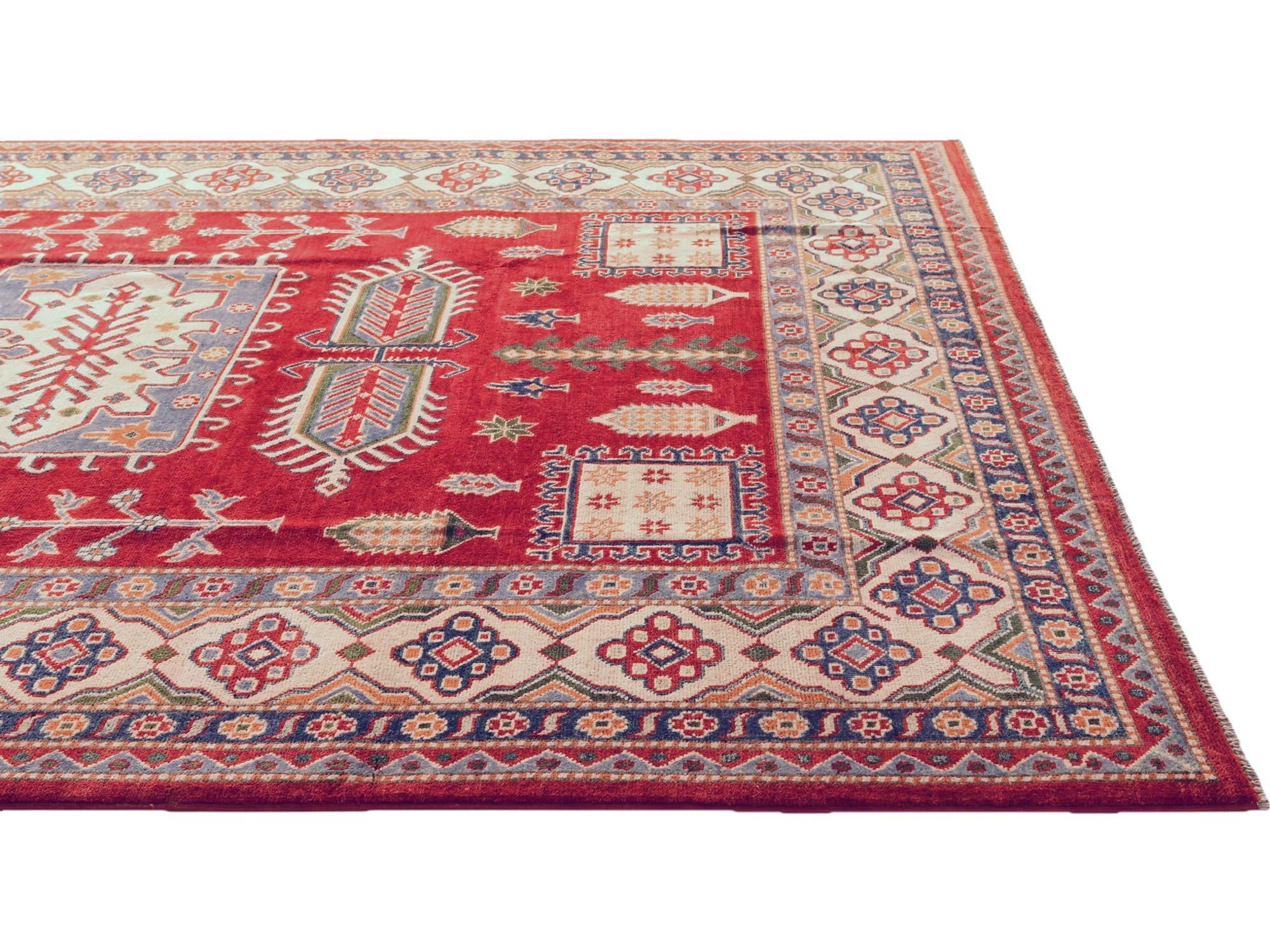 6' 9 x 9' 7 Hand Knotted Kazak Rug